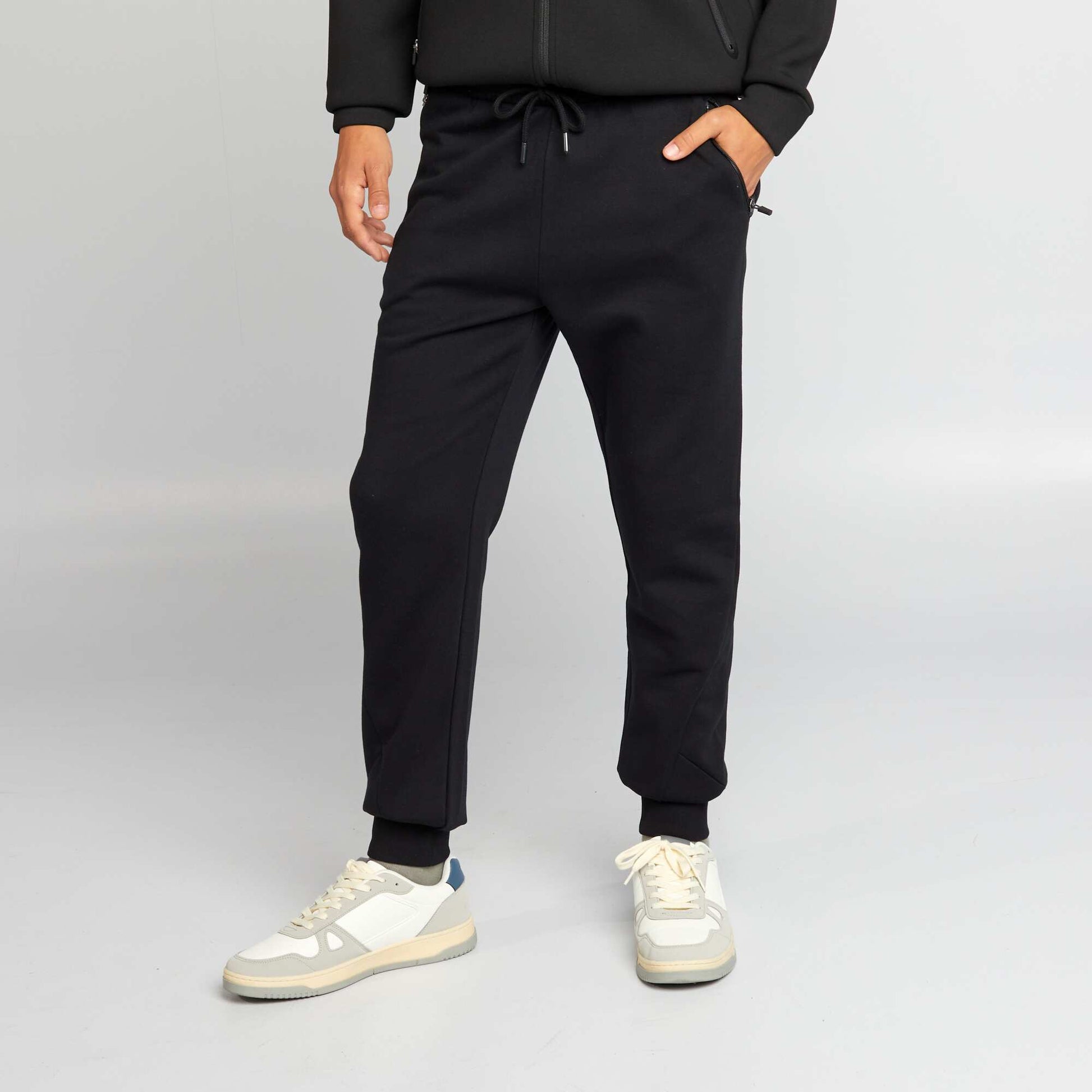 Jogging en molleton NOIR