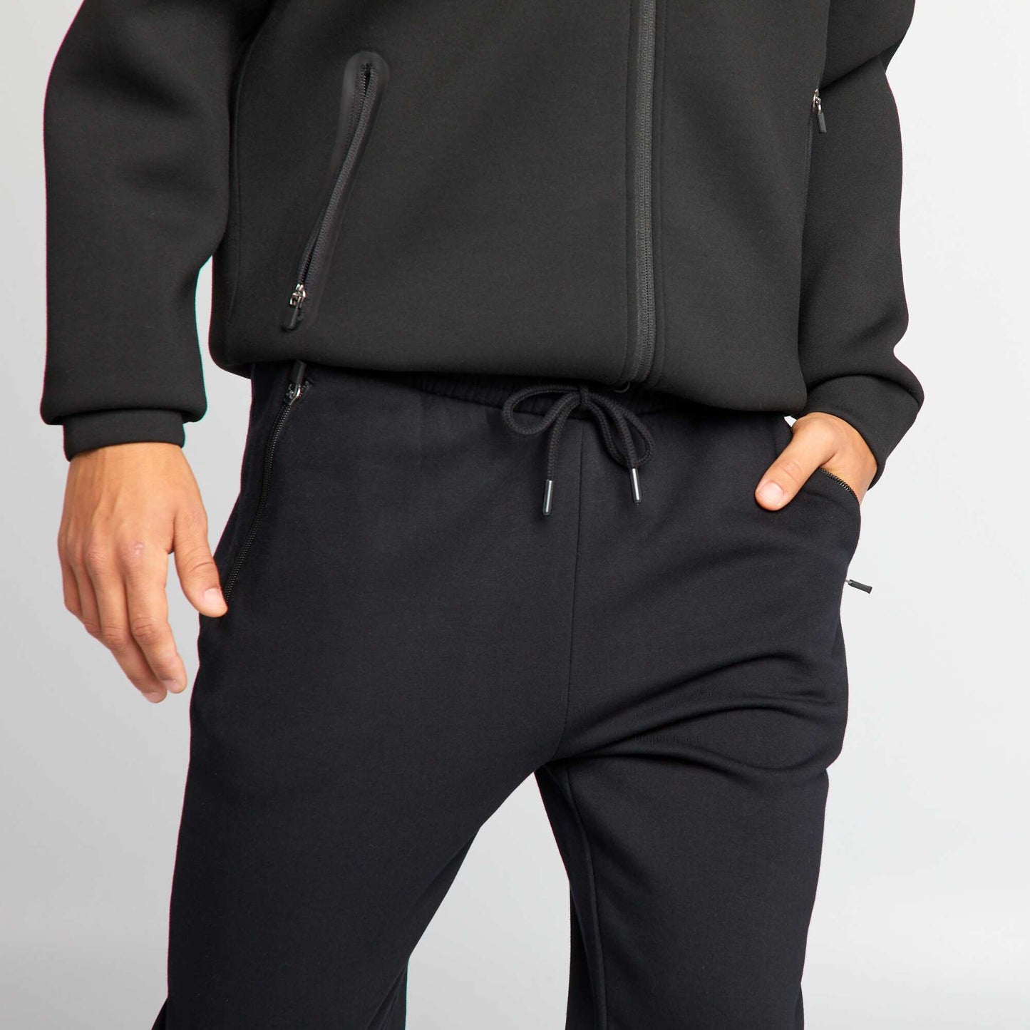 Jogging en molleton NOIR