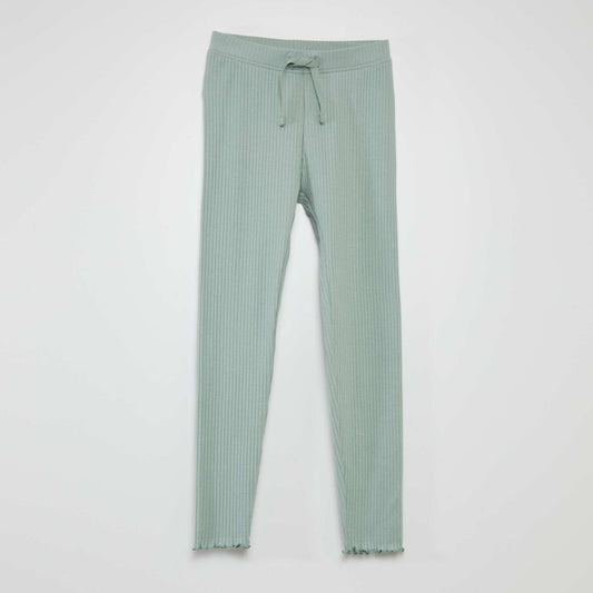 Legging côtelé Vert