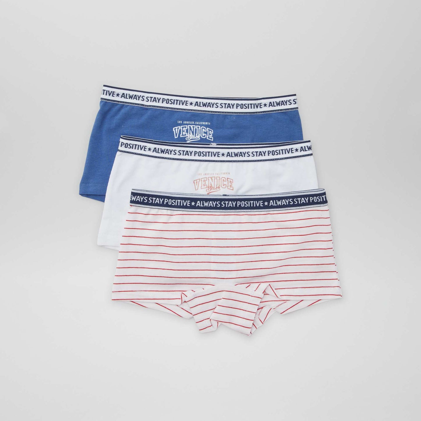 Shorties en jersey - Lot de 3 BLEU/BLANC