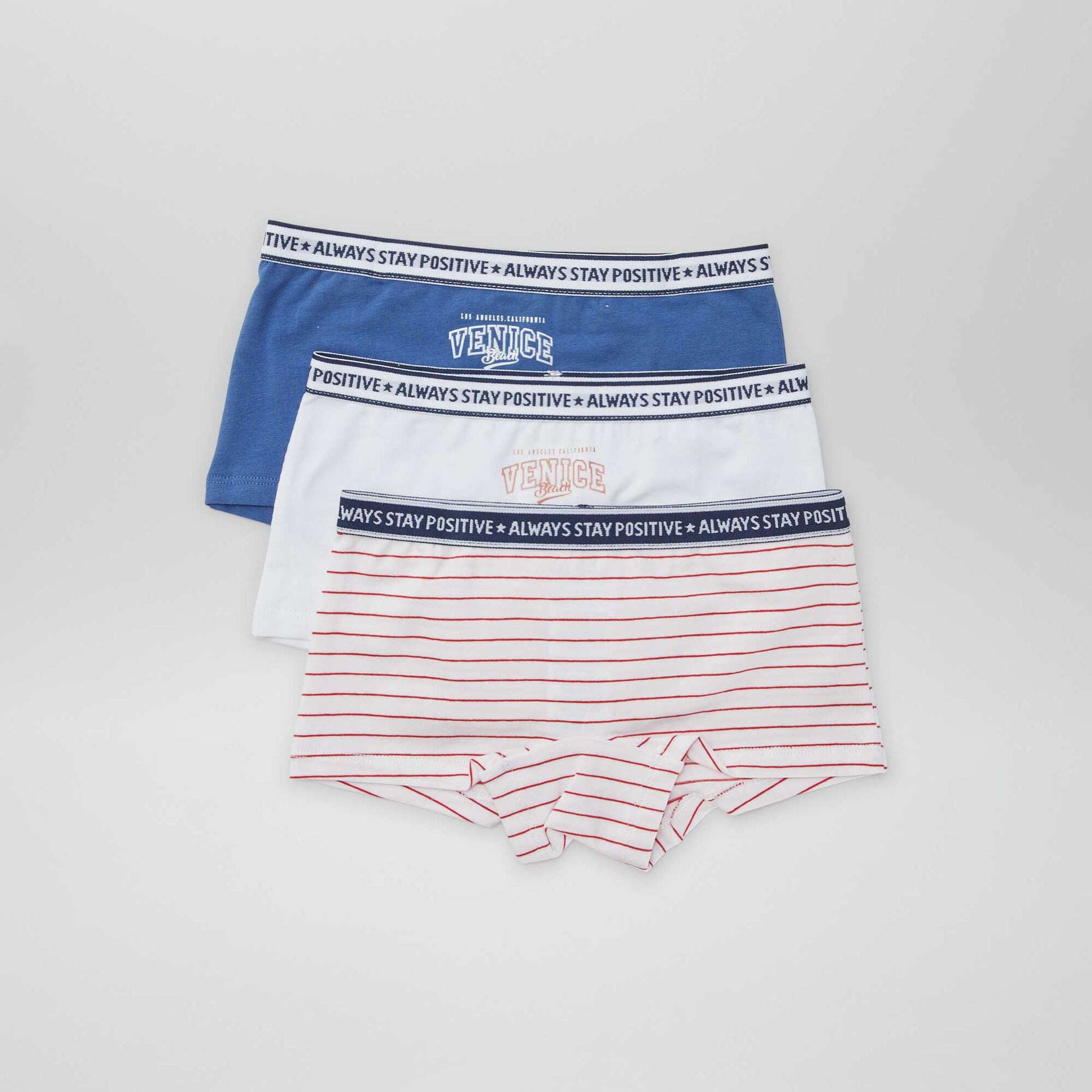 Shorties en jersey - Lot de 3 BLEU/BLANC