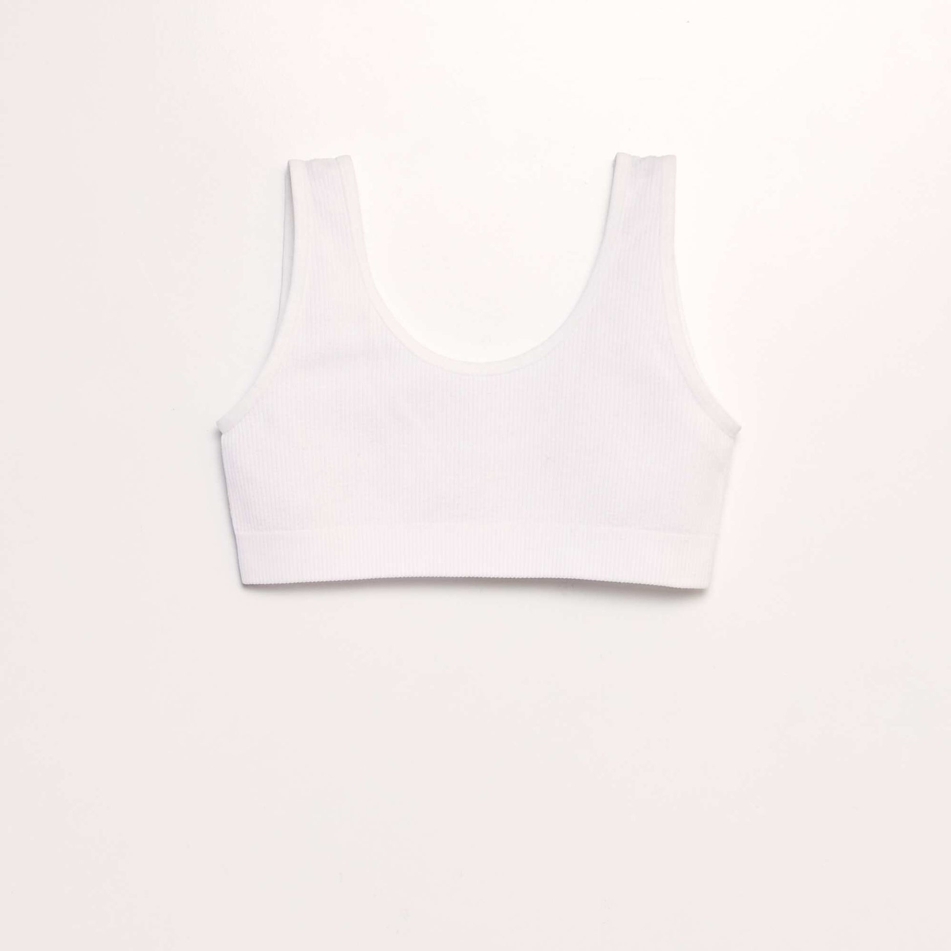 Lot de 2 brassières en maille côtelée NOIR/BLANC