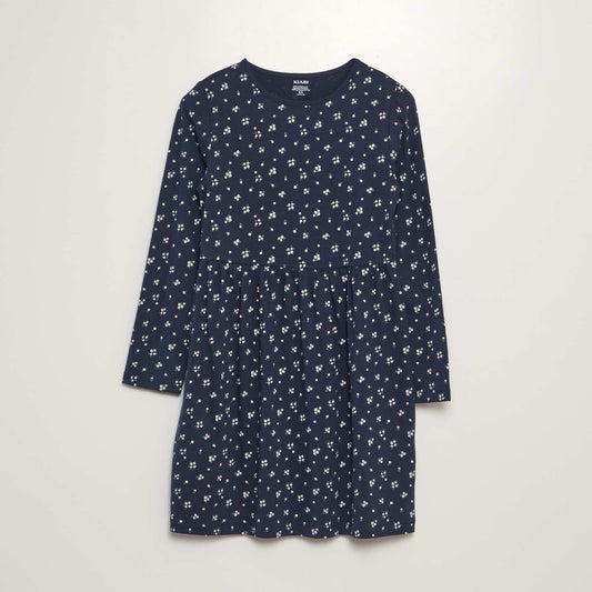 Robe en jersey avec imprimé fantaisie Bleu marine