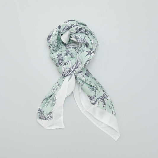 Foulard carré imprimé VERT