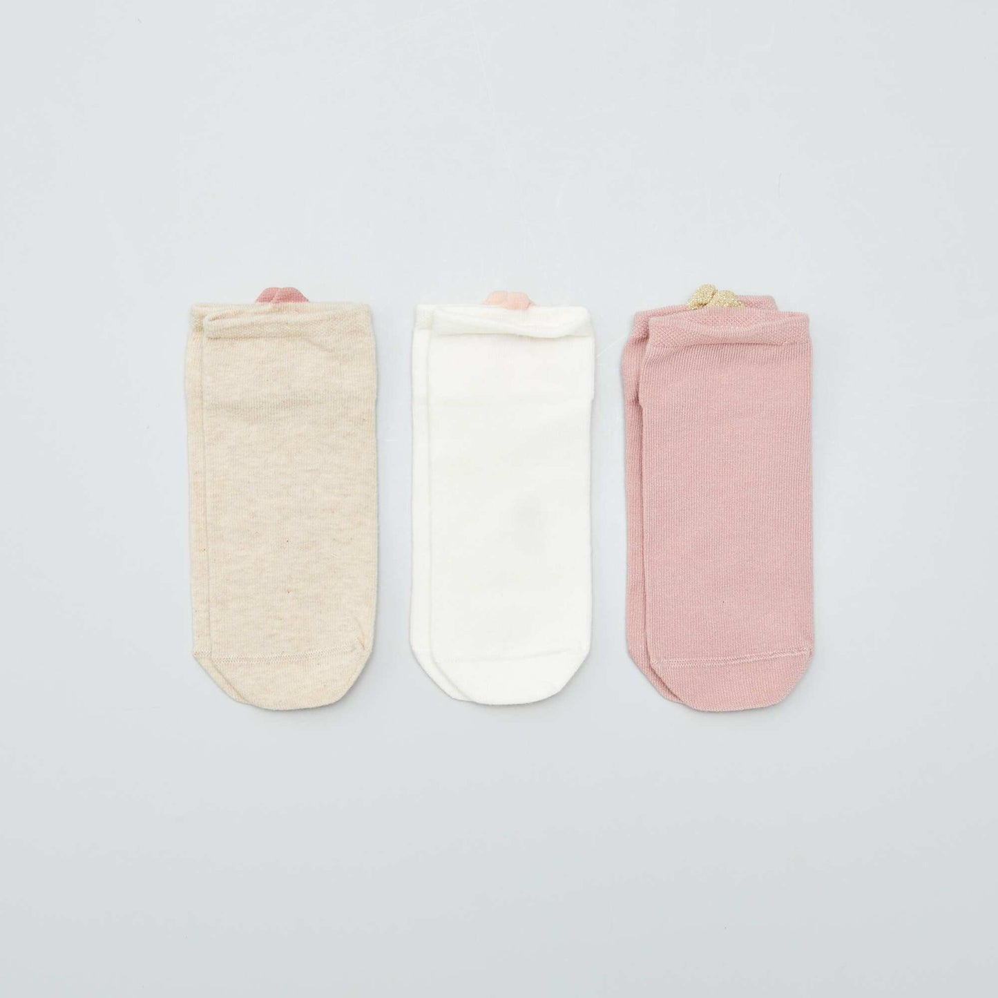 Lot de 3 paires de chaussettes Rose