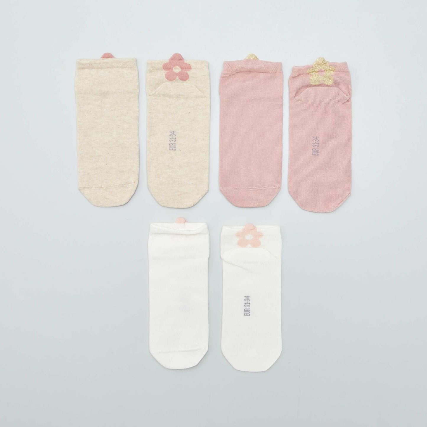 Lot de 3 paires de chaussettes Rose