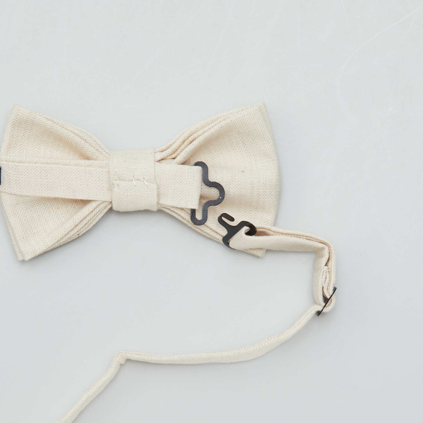 Nœud papillon en lin mélanger BEIGE