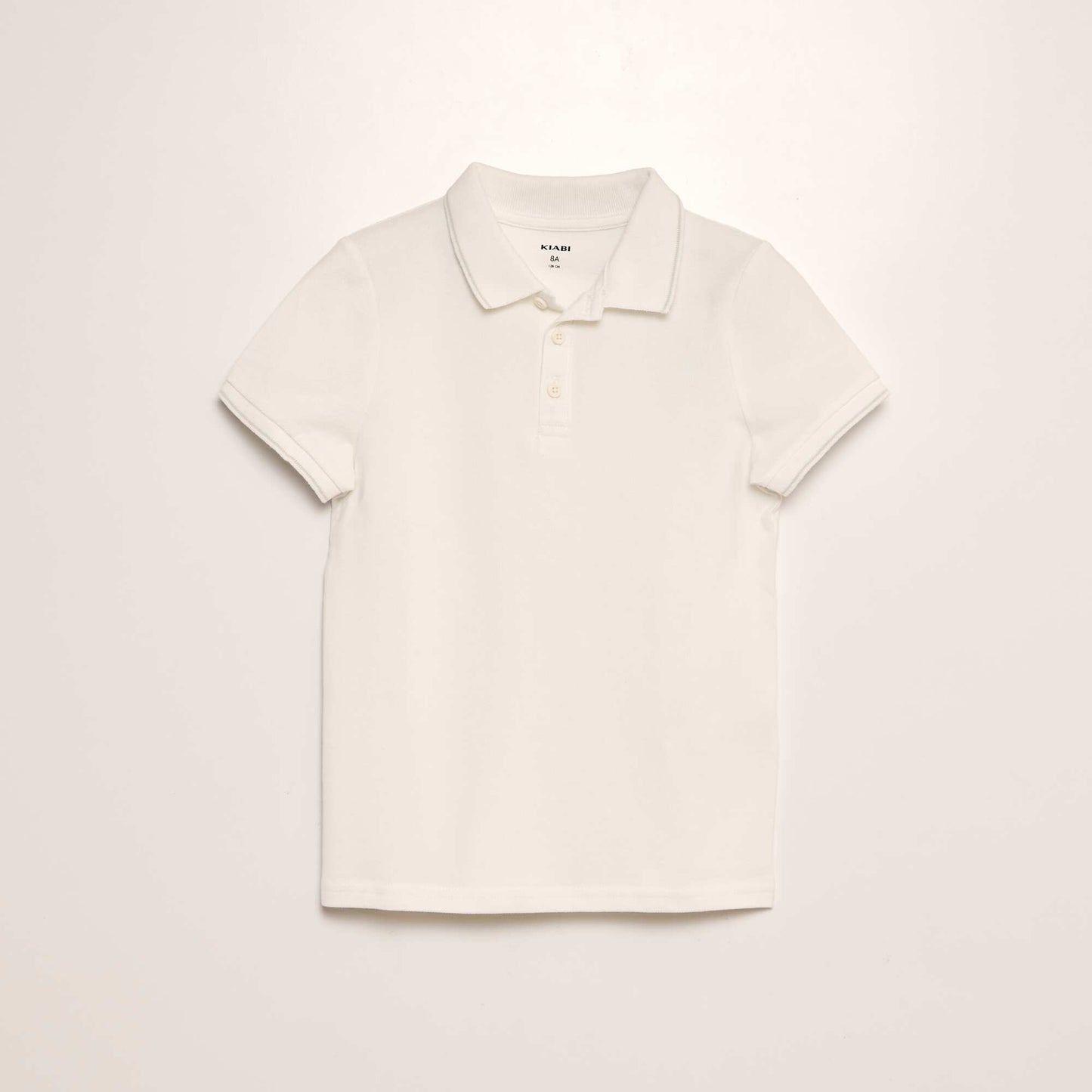 Polo en coton piqué BLANC