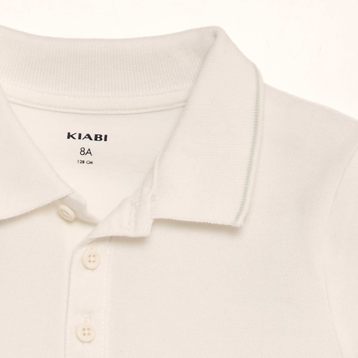 Polo en coton piqué BLANC