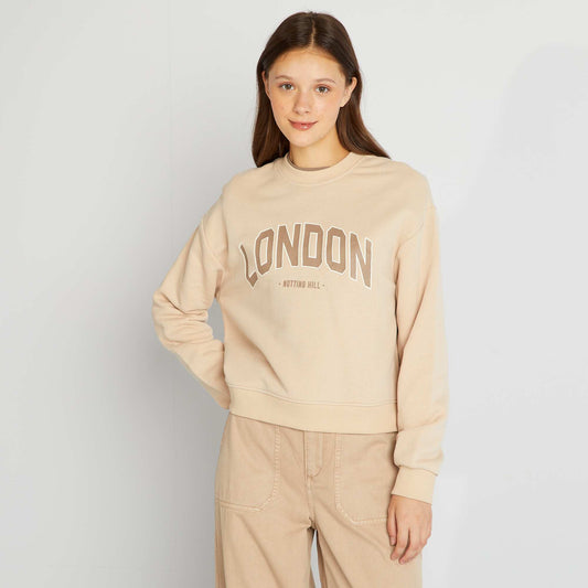 Sweat en molleton BEIGE