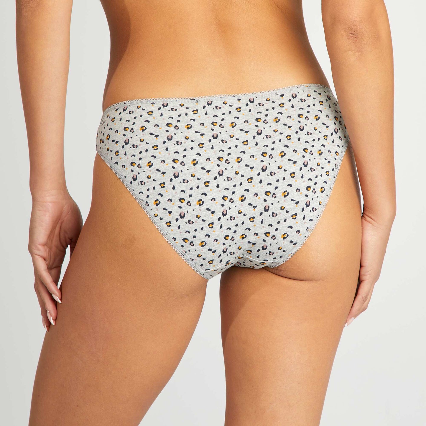 Lot de3 culottes en coton Bleu/gris/blanc