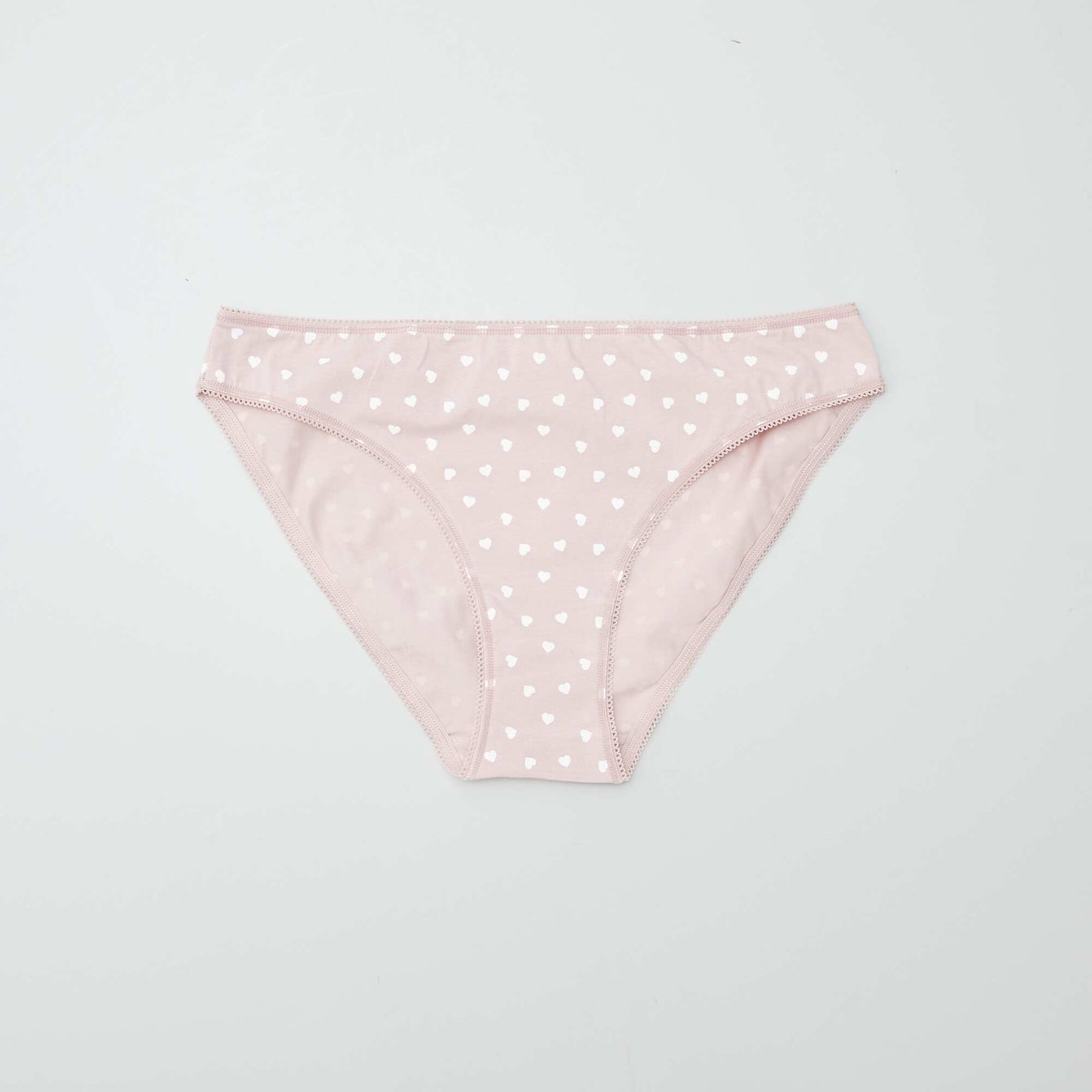 Lot de3 culottes en coton coeurs rose/blanc/noir