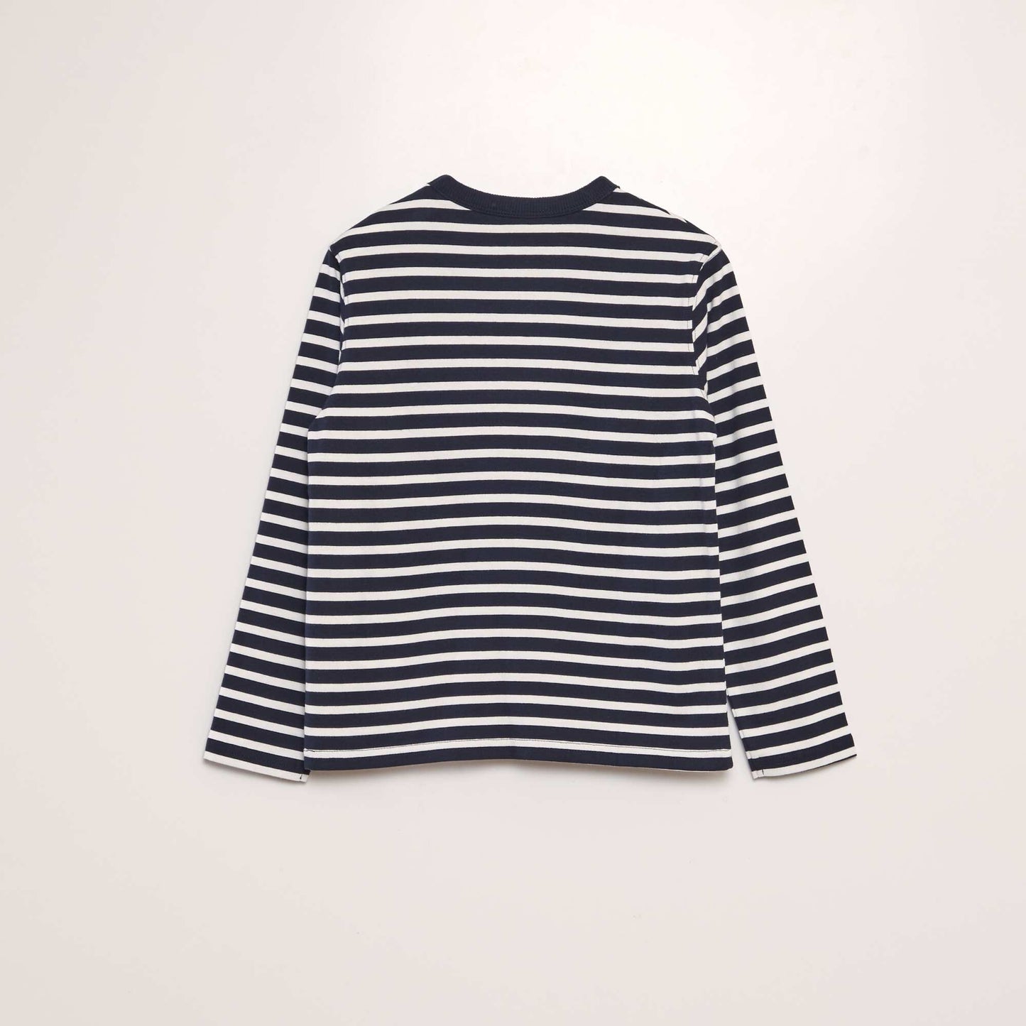 T-shirt en maille jersey épaisse - Tough Cotton™ BLEU MARINE/BLANC