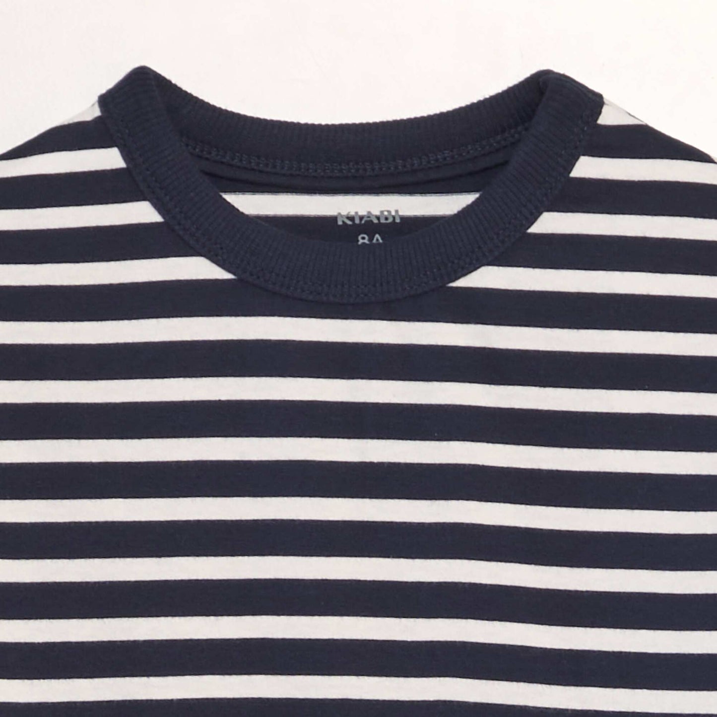 T-shirt en maille jersey épaisse - Tough Cotton™ BLEU MARINE/BLANC