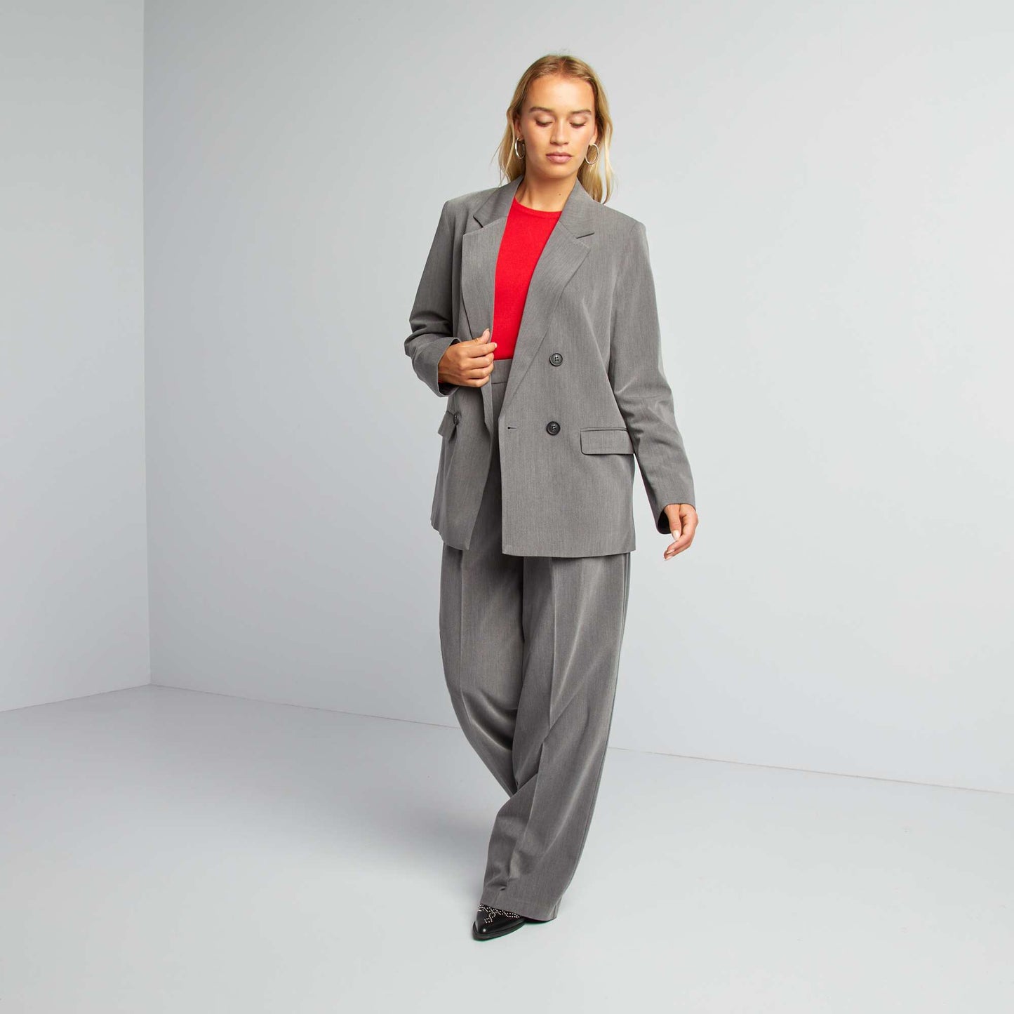 Veste tailleur large GRIS