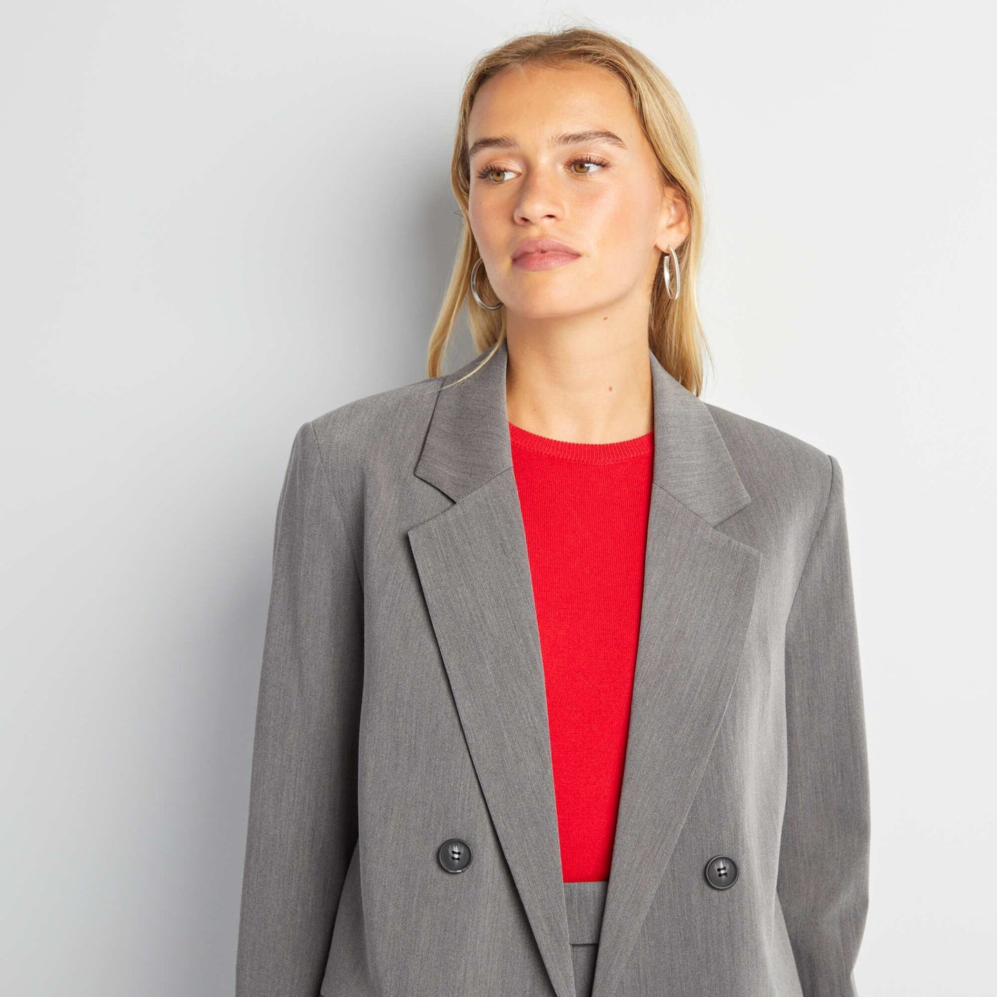 Veste tailleur large GRIS