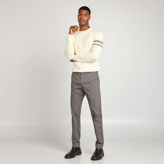 Pantalon slim chino GRIS
