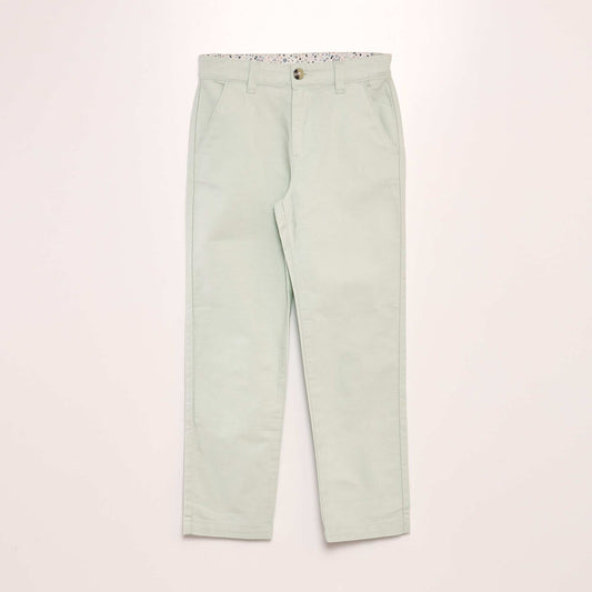 Pantalon chino VERT