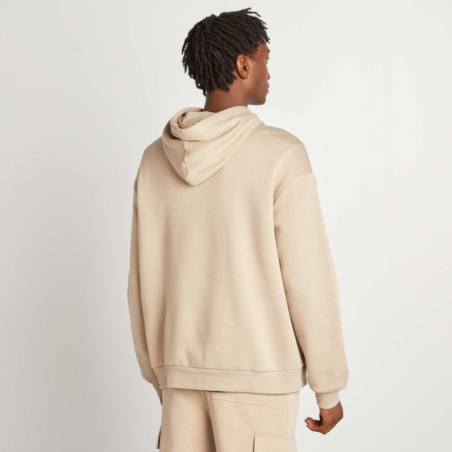 Sweat en molleton à capuche BEIGE