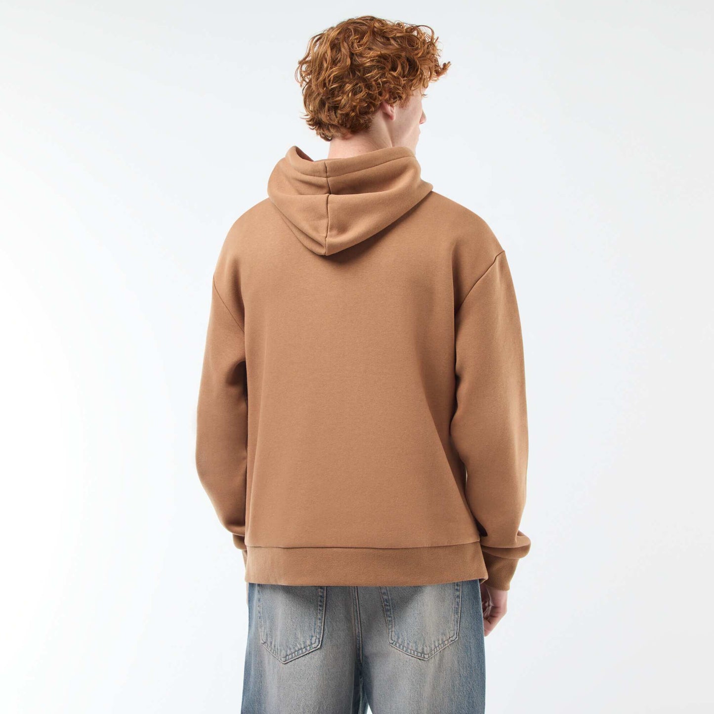 Sweat en molleton à capuche BEIGE