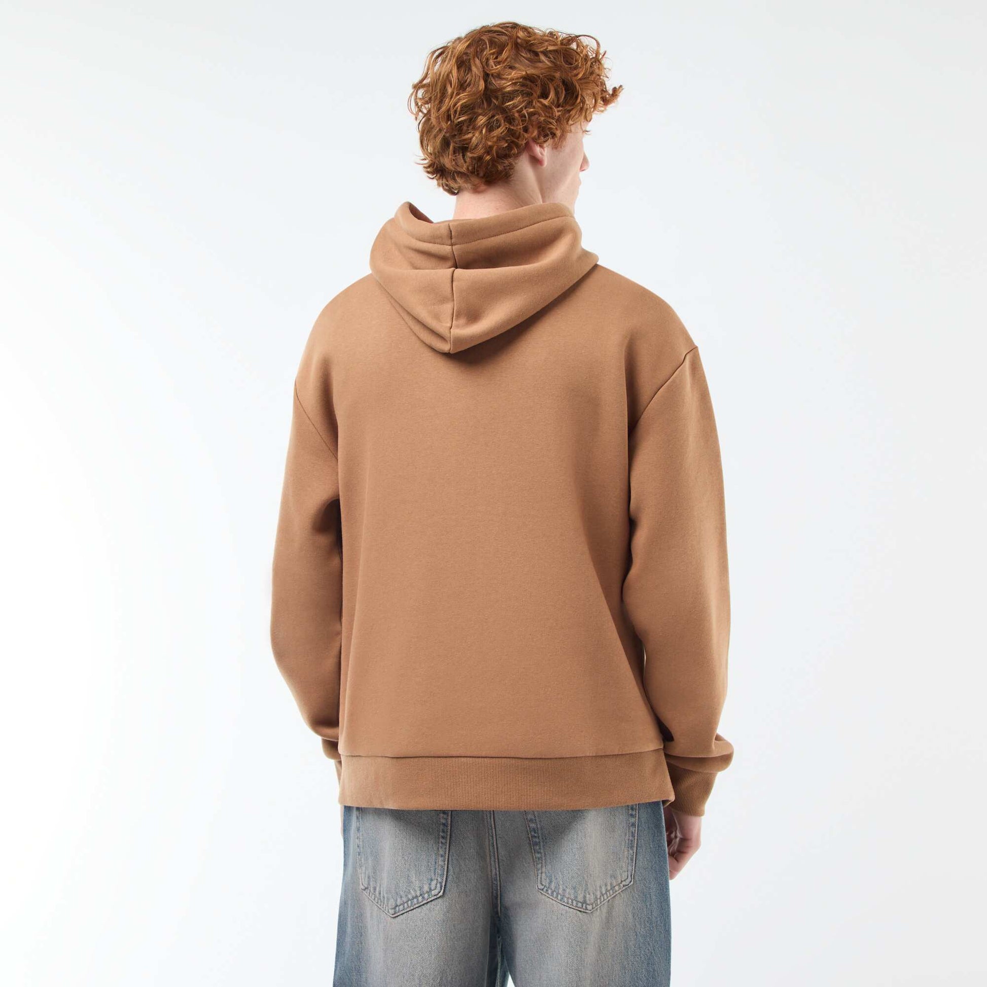 Sweat en molleton à capuche BEIGE