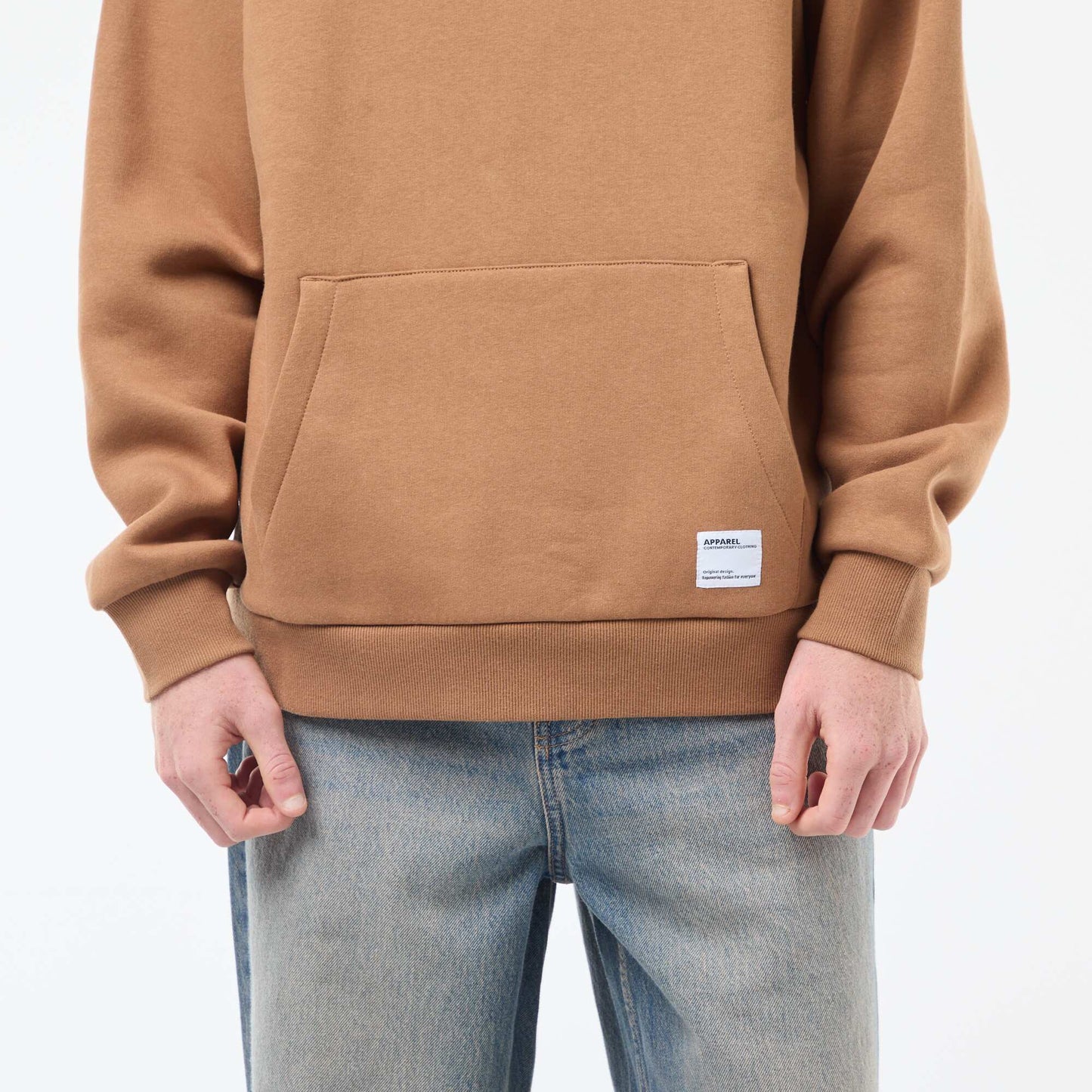 Sweat en molleton à capuche BEIGE