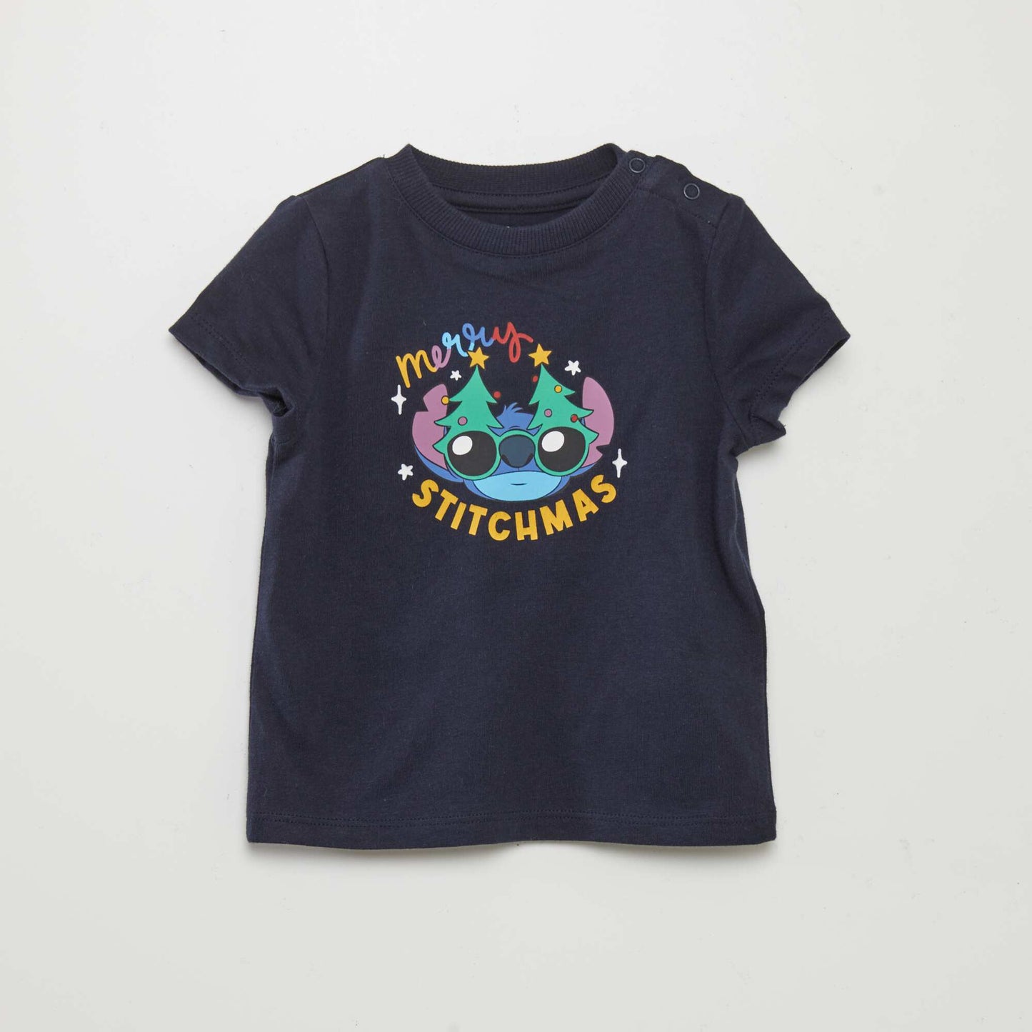 T-shirt de Noël 'Stitch' Bleu marine