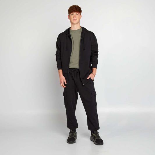 Pantalon de jogging avec poches sur les côtés NOIR
