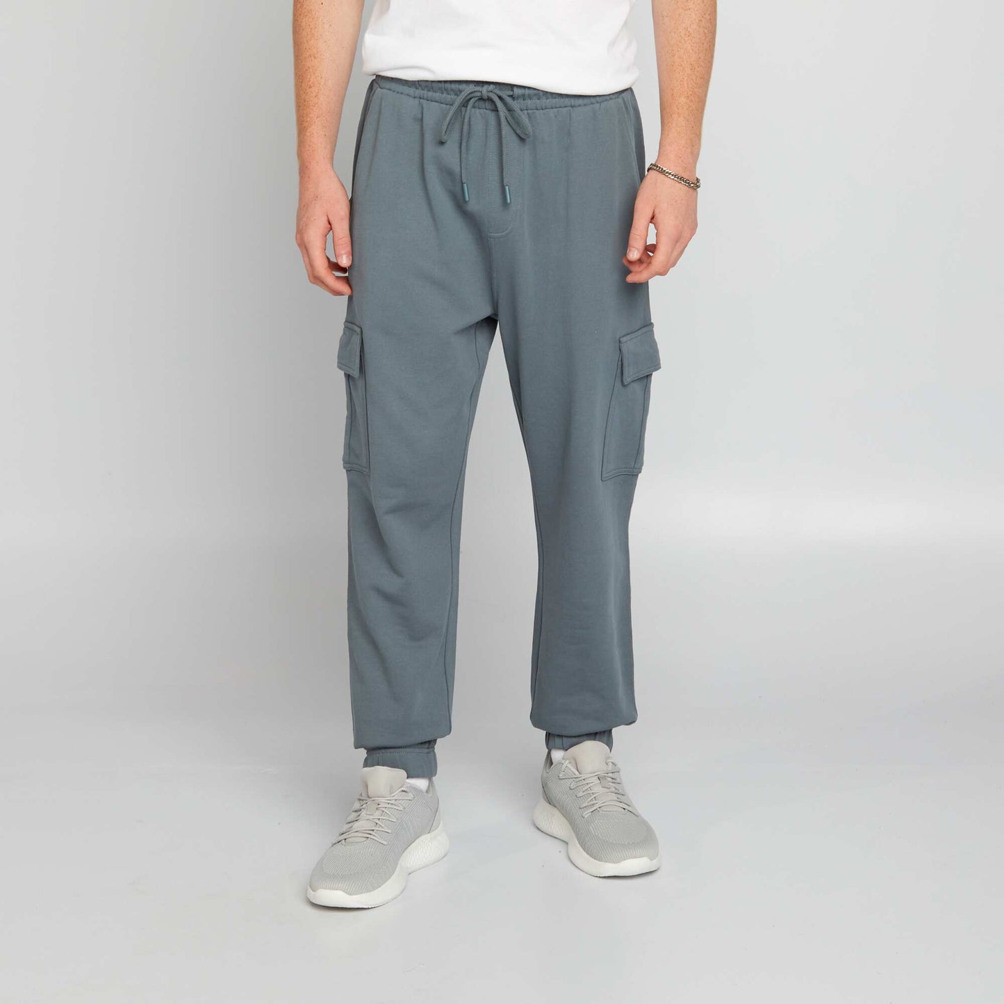 Pantalon de jogging avec poches sur les côtés BLEU
