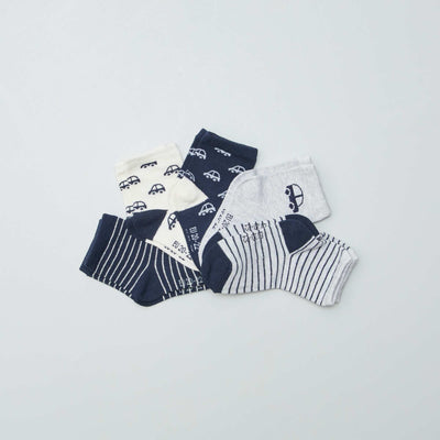 Lot de 5 paires de chaussettes en maille stretch BLEU MARINE