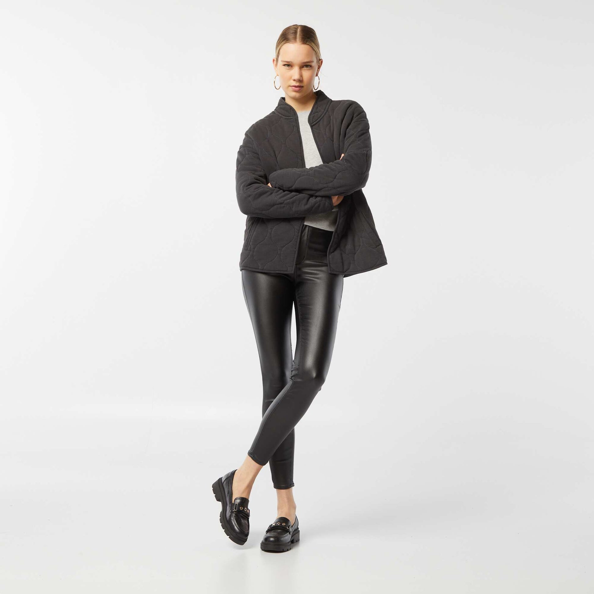 Pantalon en simili NOIR