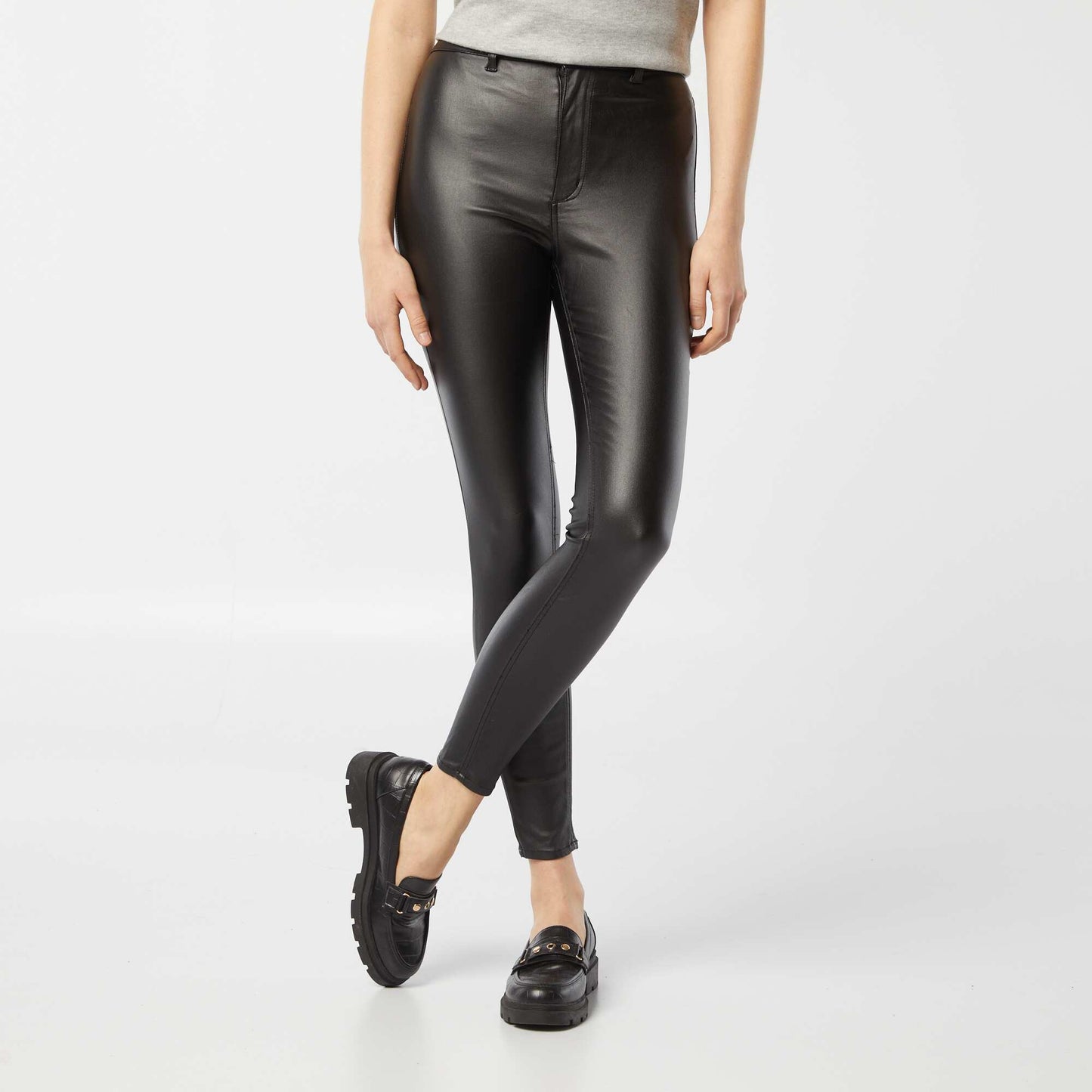 Pantalon en simili NOIR