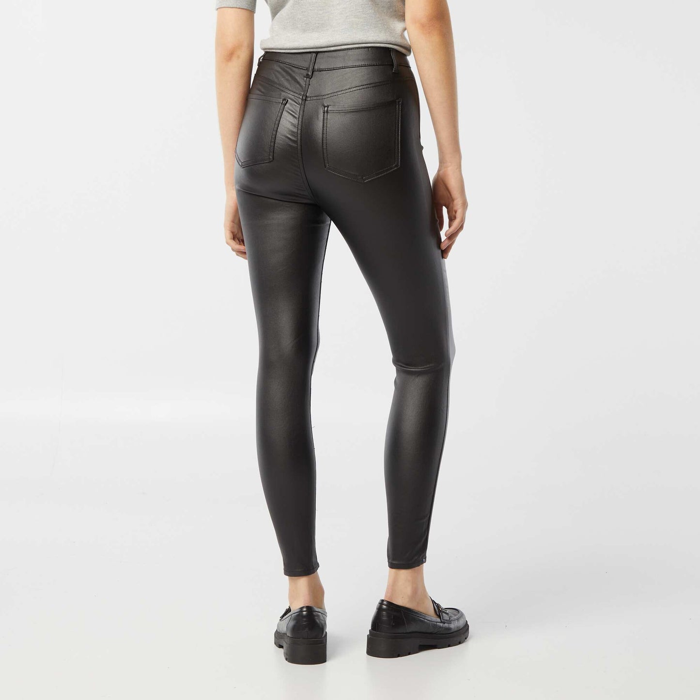 Pantalon en simili NOIR