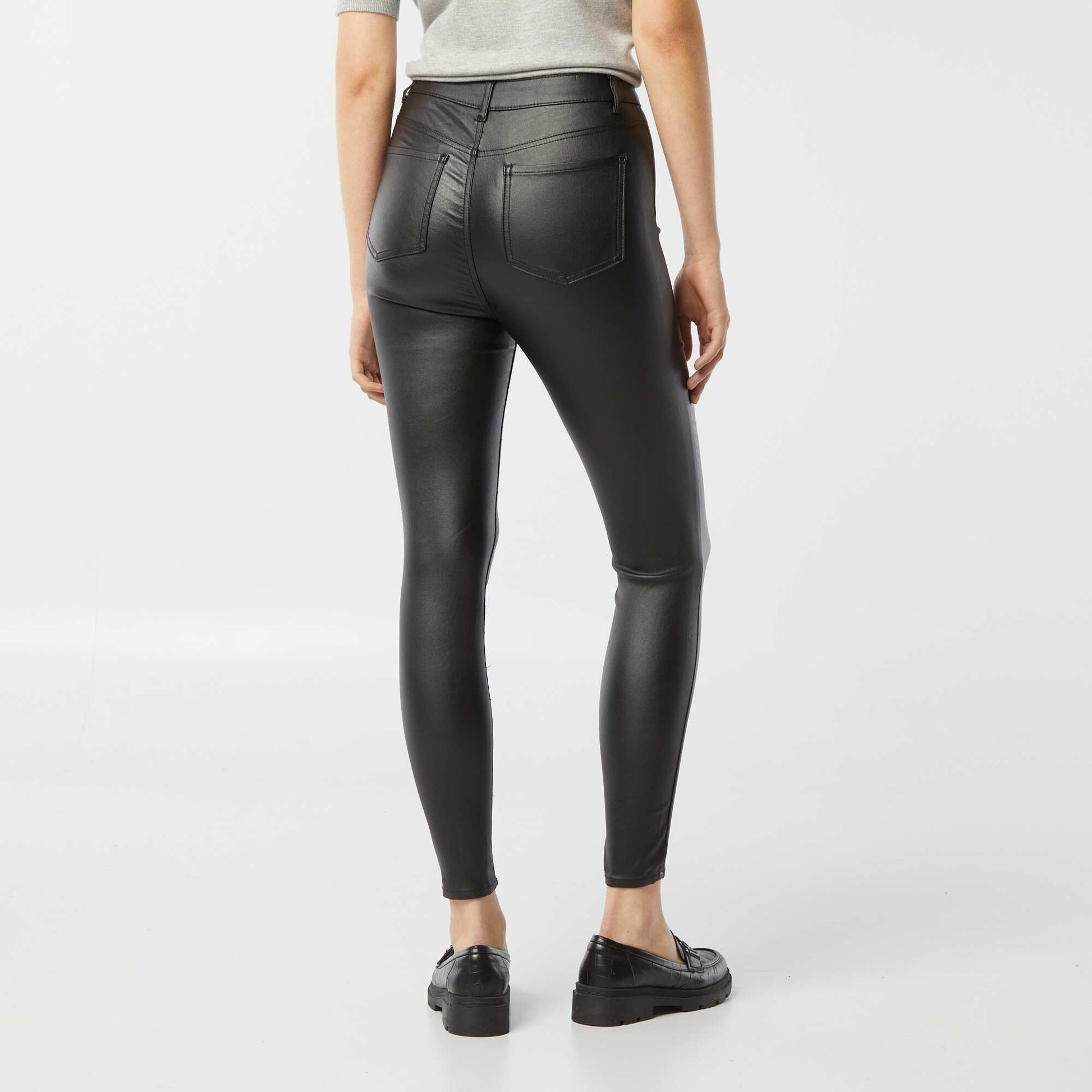 Pantalon en simili NOIR