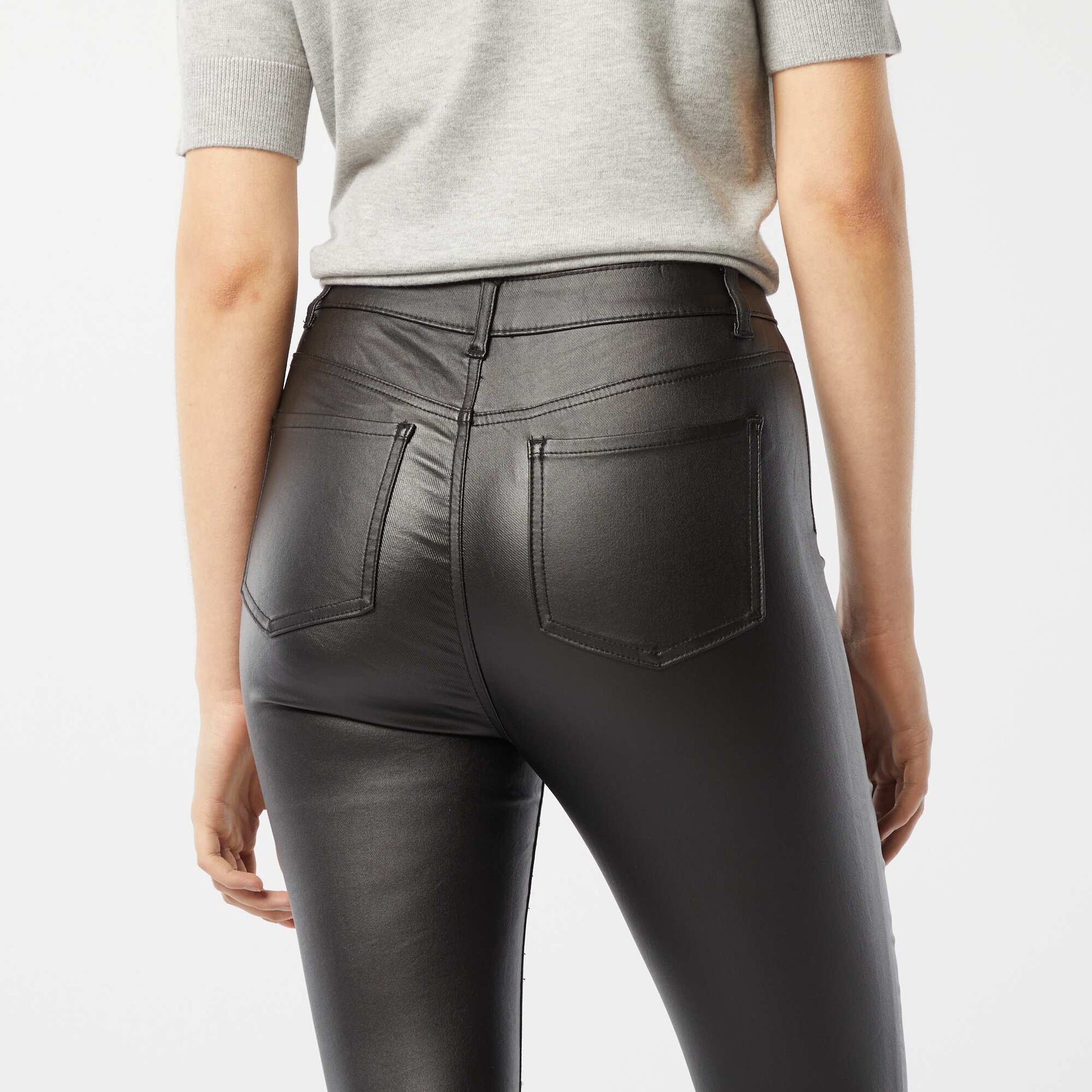 Pantalon en simili NOIR