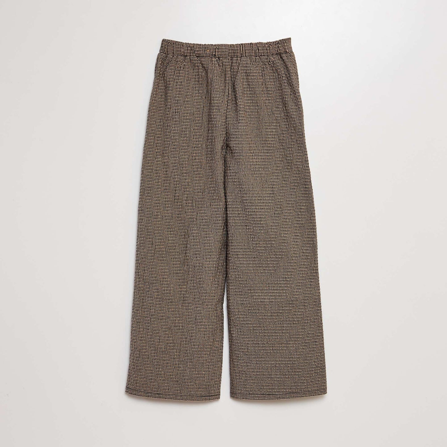 Pantalon wide leg motif pied-de-puce NOIR