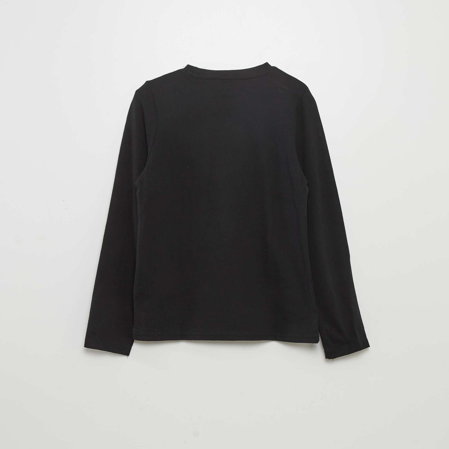 T-shirt imprimé manches longues NOIR