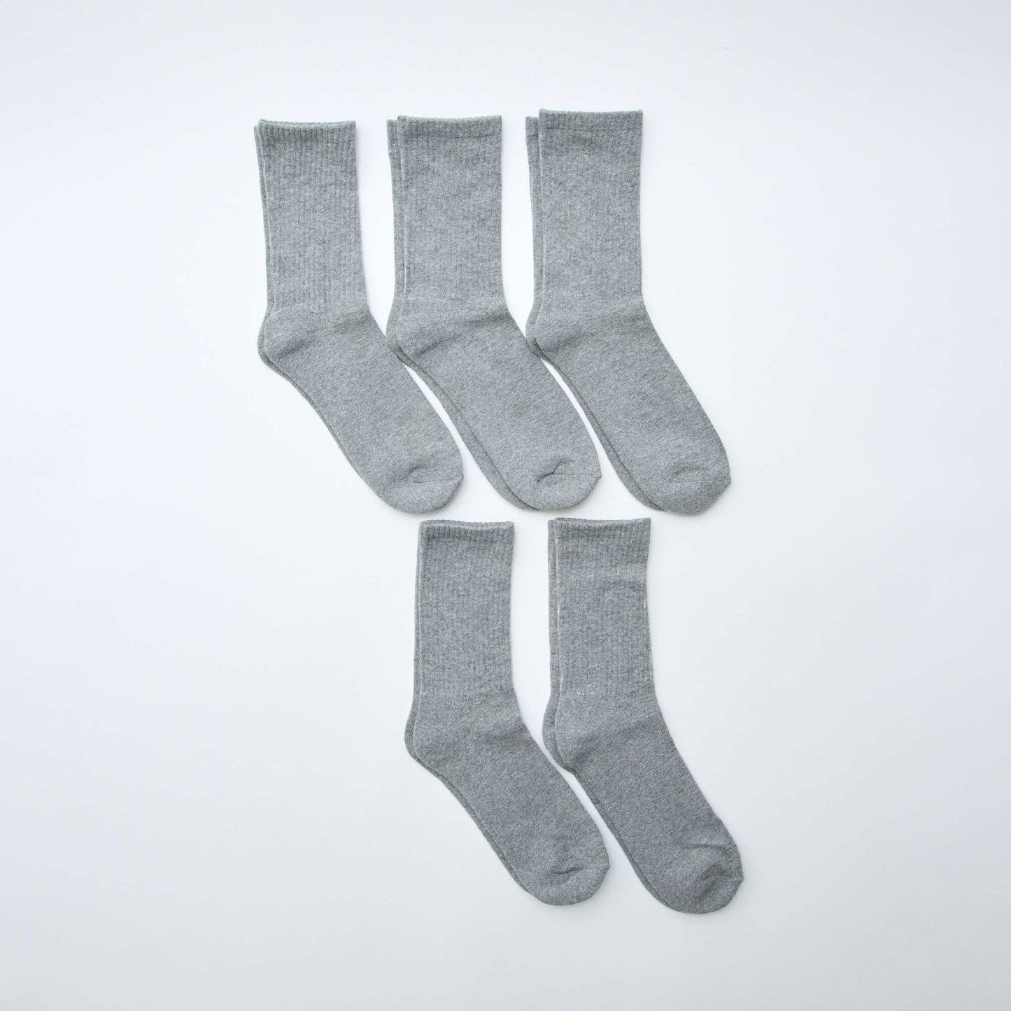 Lot de 5 paires de chaussettes hautes en maille GRIS