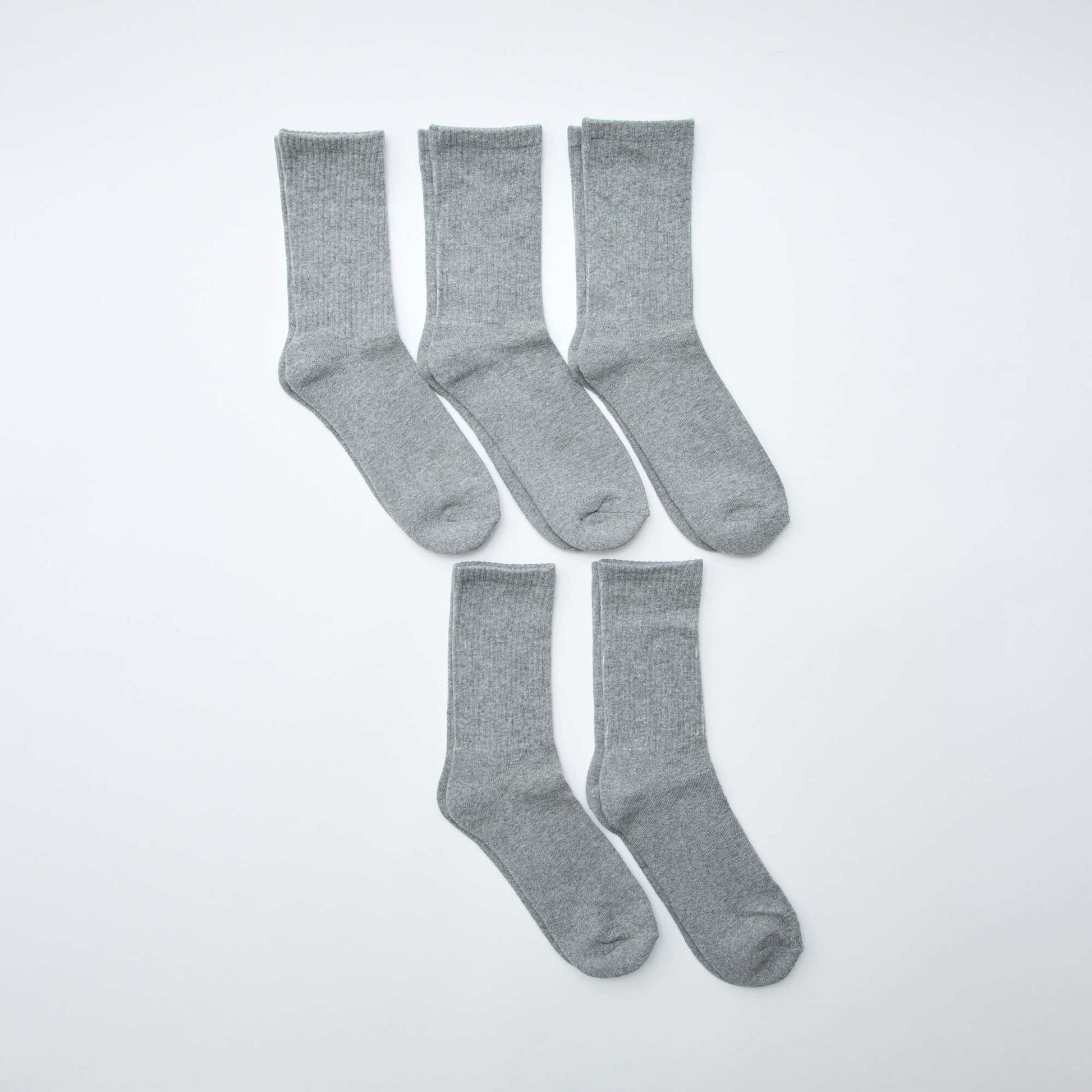 Lot de 5 paires de chaussettes hautes en maille GRIS