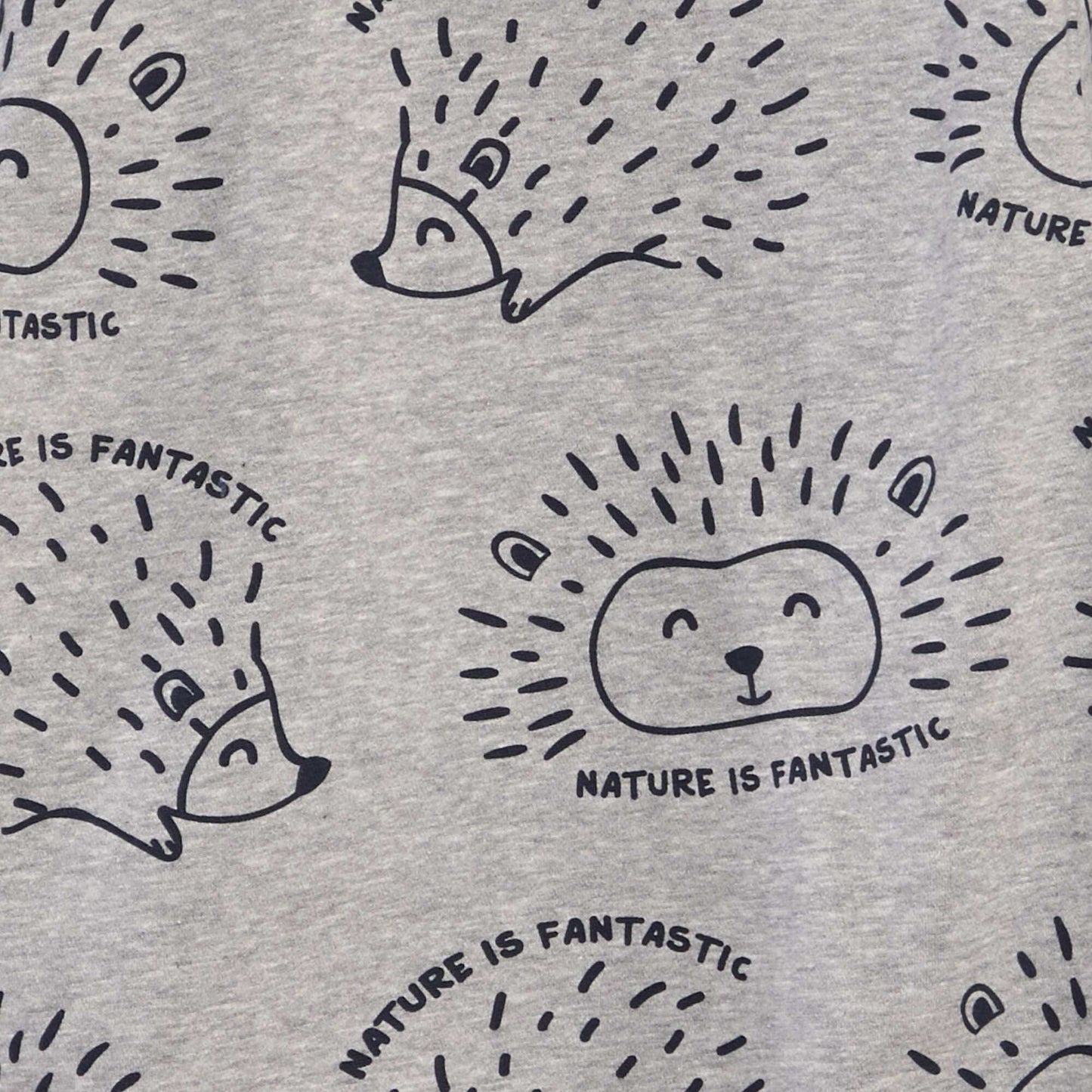 Sweat large en molleton imprimé GRIS