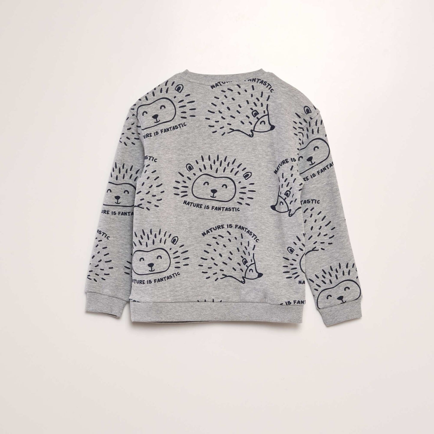 Sweat large en molleton imprimé GRIS