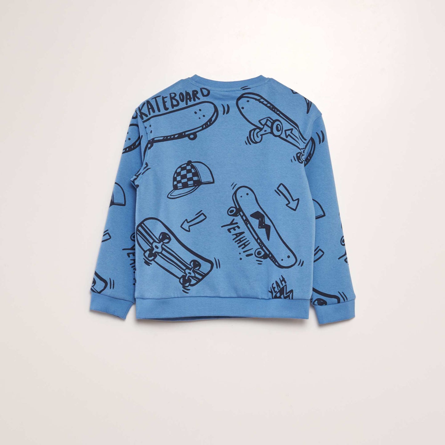 Sweat large en molleton imprimé BLEU