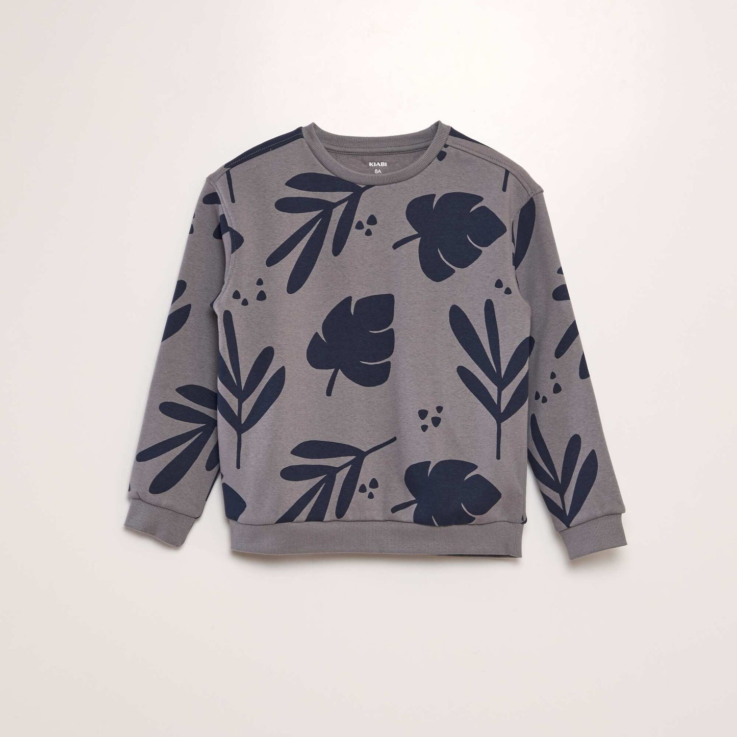 Sweat large en molleton imprimé GRIS