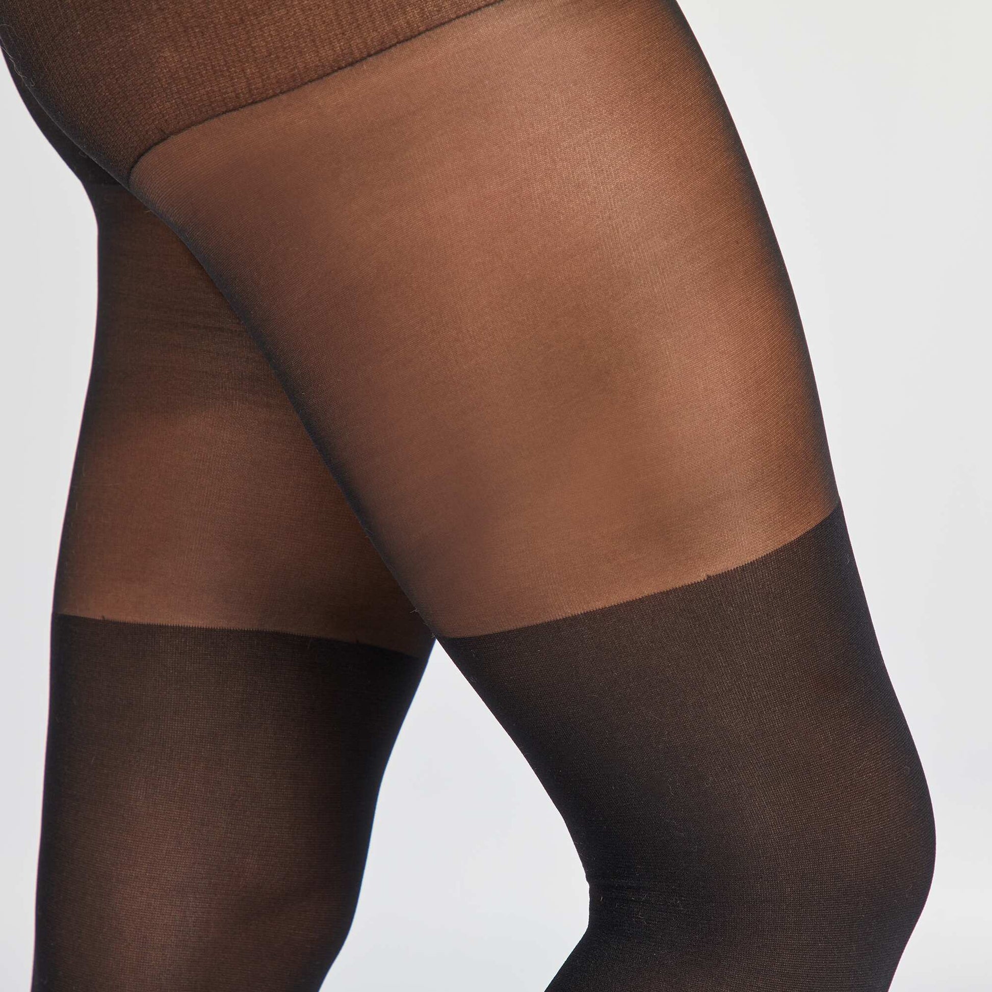 Collants effet chaussettes hautes - 60D NOIR