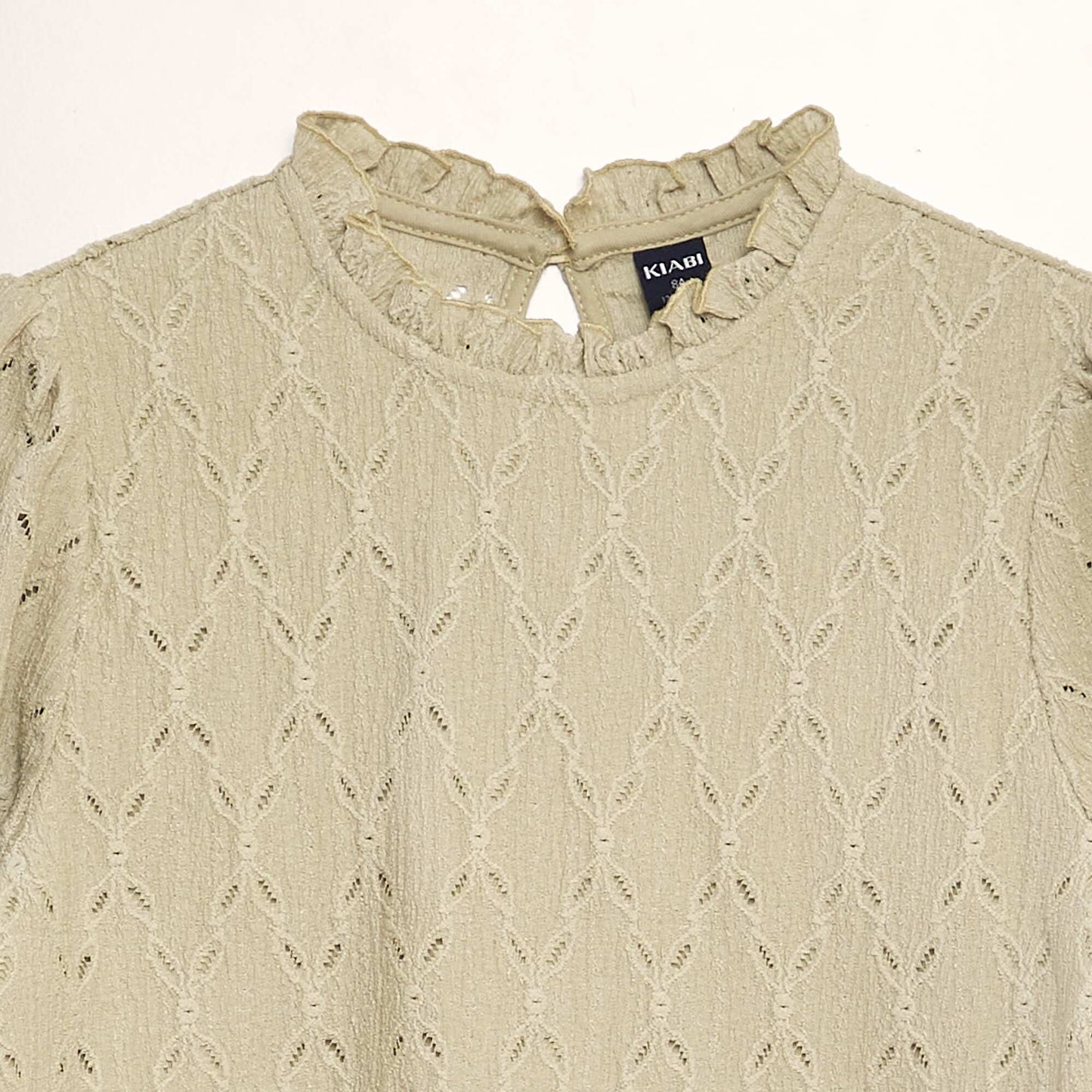 T-shirt en maille ajourée VERT