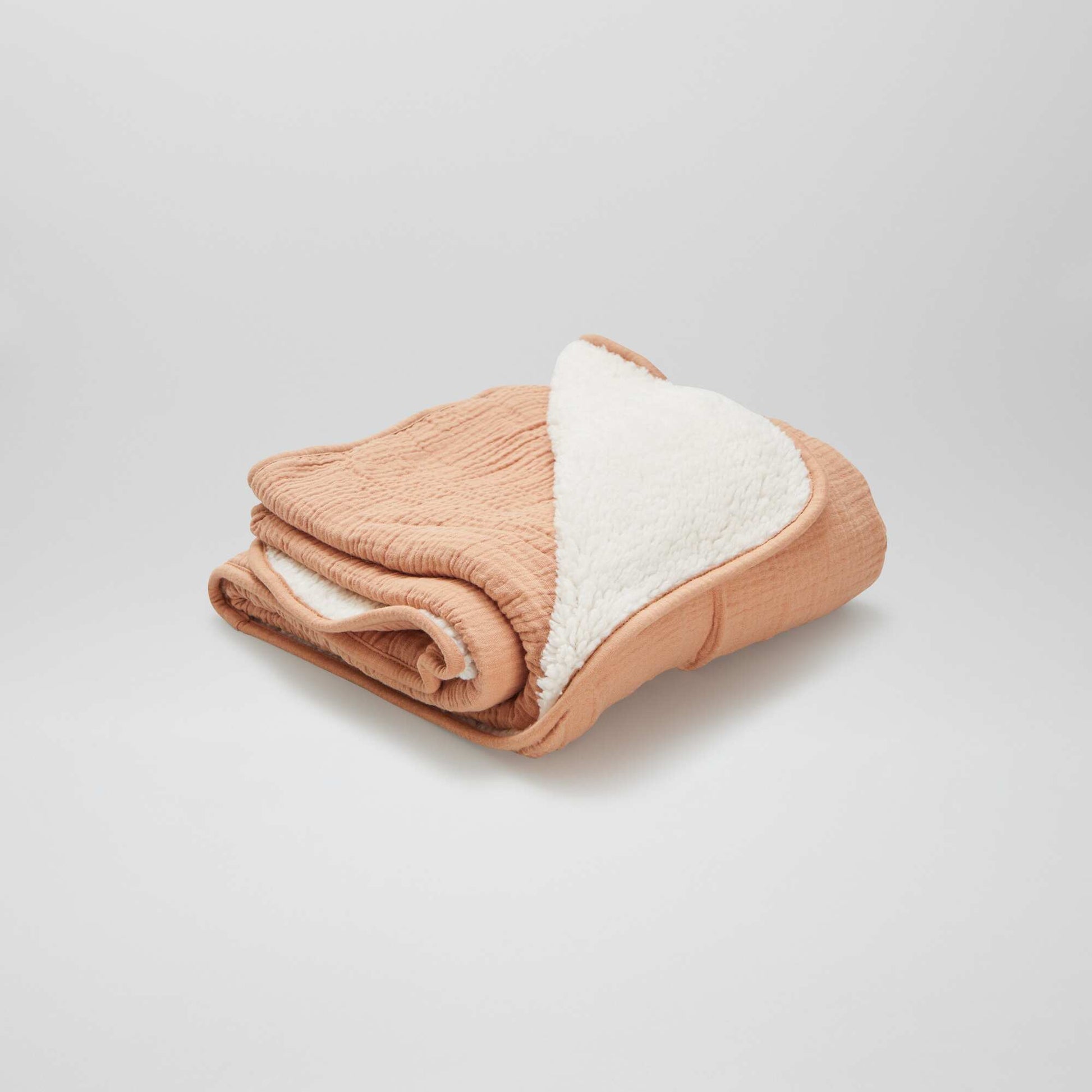 Couverture avec intérieur effet polaire 80x100 cm BEIGE