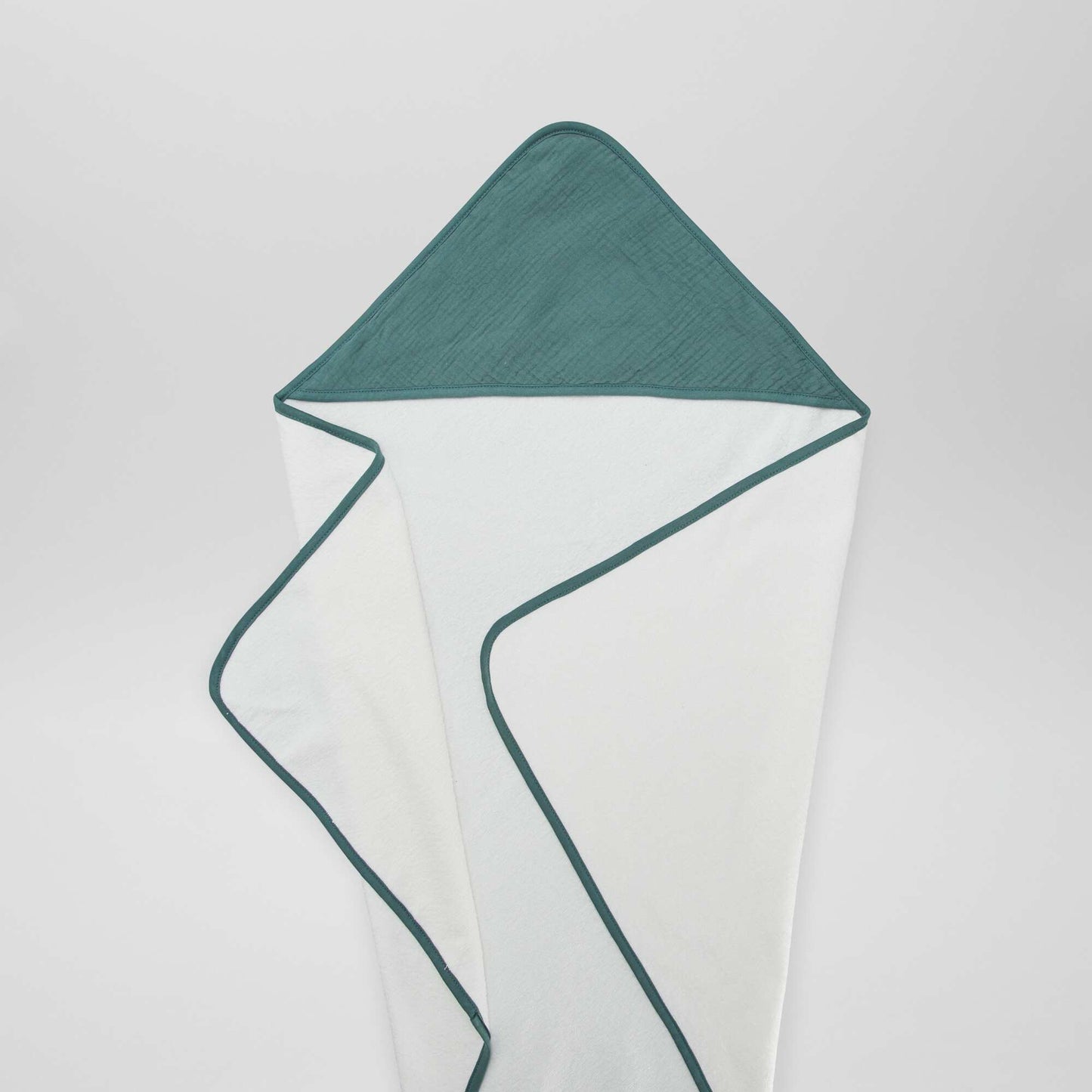 Cape de bain en éponge et gaze de coton Vert