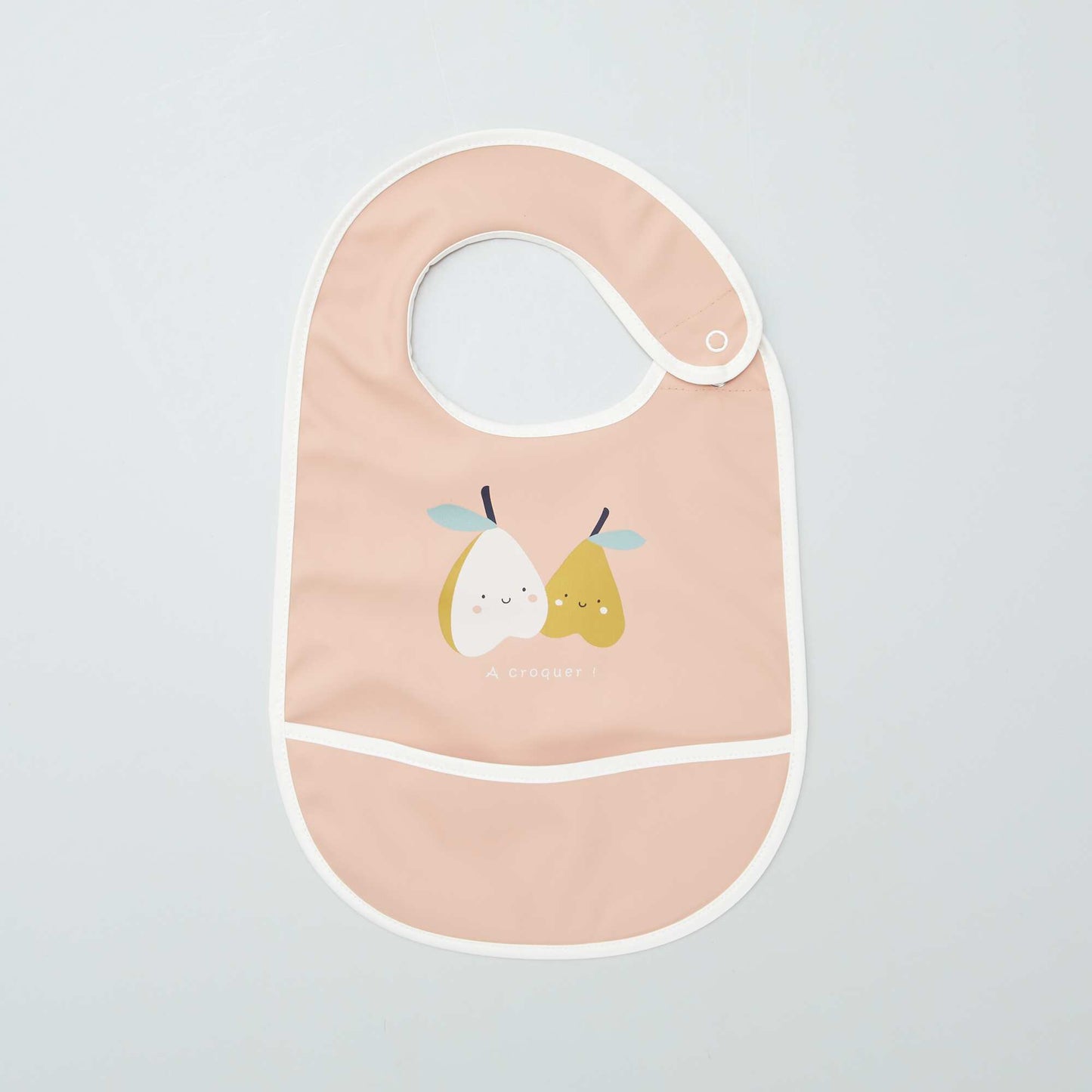 Lot de 2 bavoirs avec récupérateurs 'Baby Calin' ROSE
