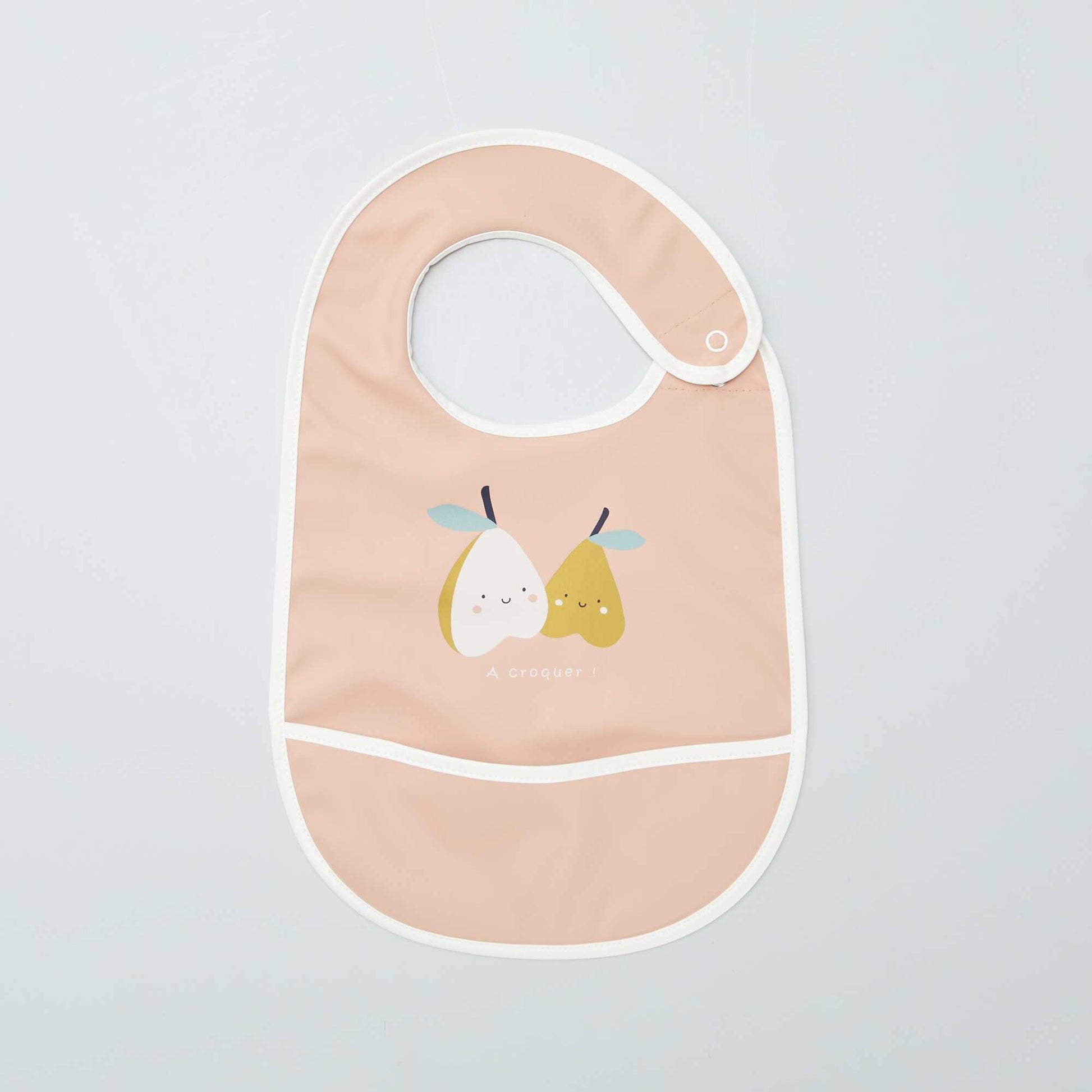 Lot de 2 bavoirs avec récupérateurs 'Baby Calin' ROSE