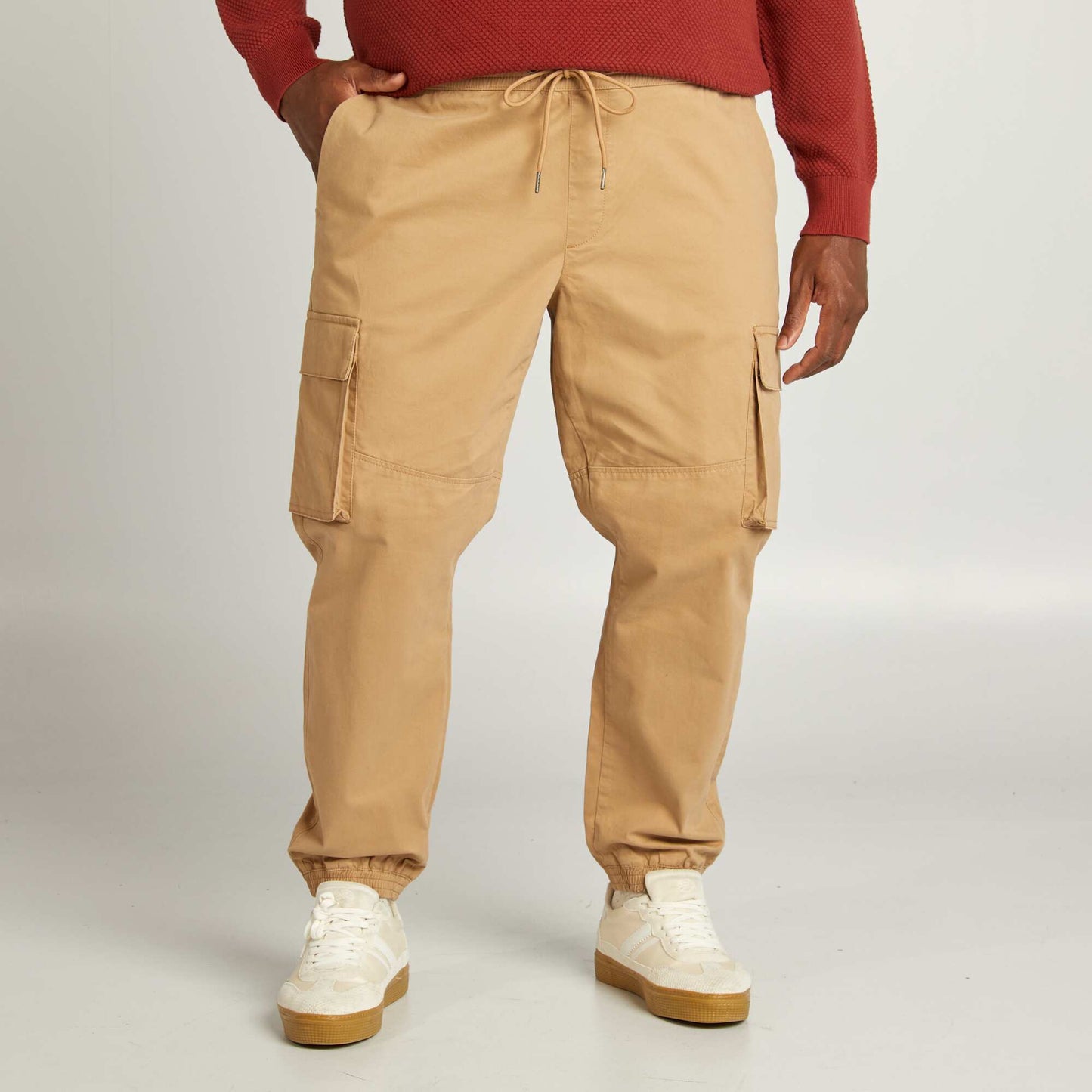 Pantalon multipoches Beige